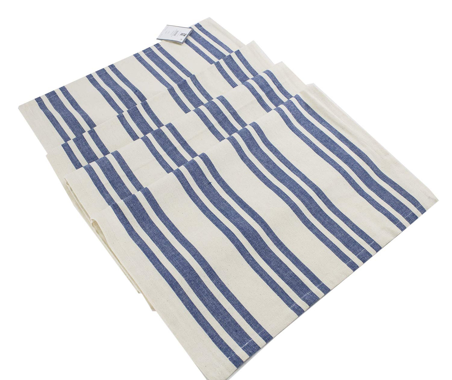 Fennco Styles Dauphine Collection Striped Design 100% Cotton Washable Table Runner 16x72 Inch for Restaurants, Indoor Family Dinner or Outdoor Picnics and Parties