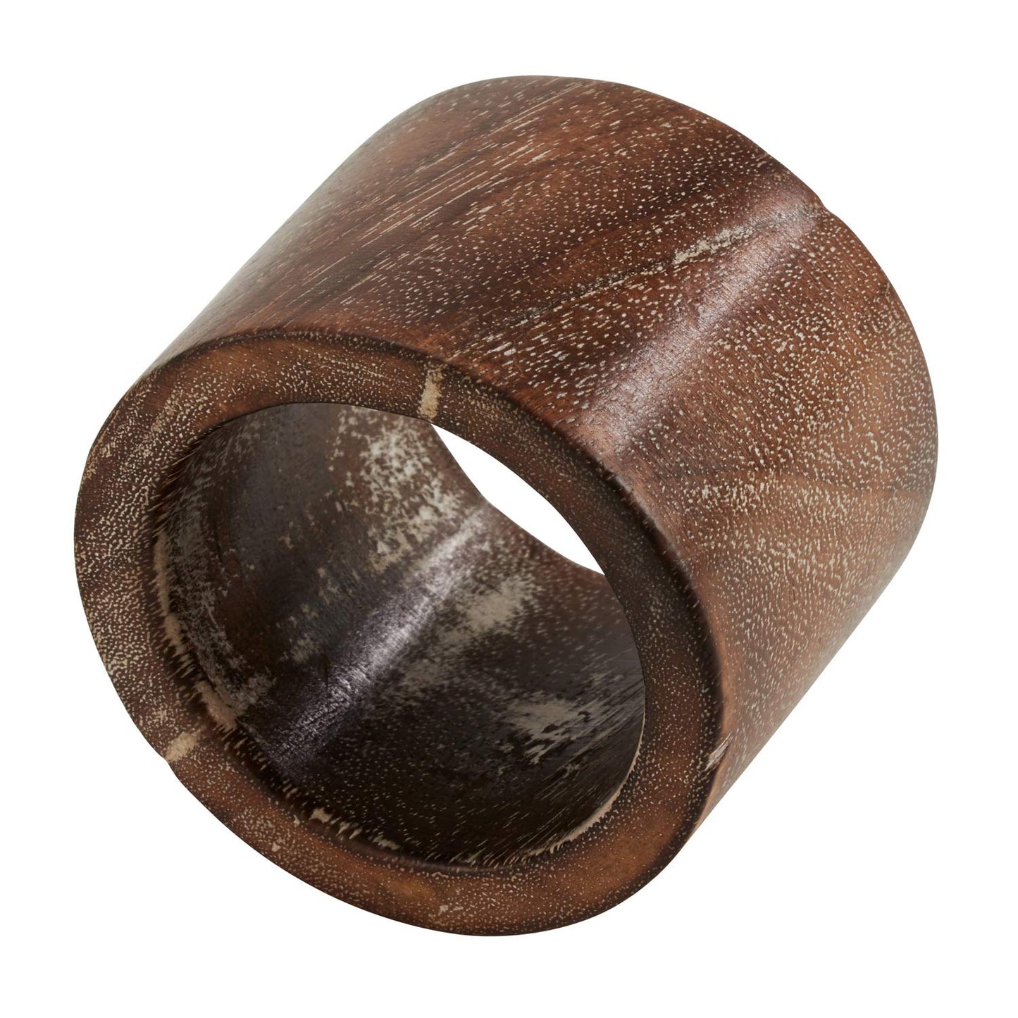 Fennco Styles Natural Wood Design Napkin Rings, Set of 4 - Brown Decorative Napkin Holders for Home, Dining Room, Banquet, Family Gathering, Holiday and Special Occasion