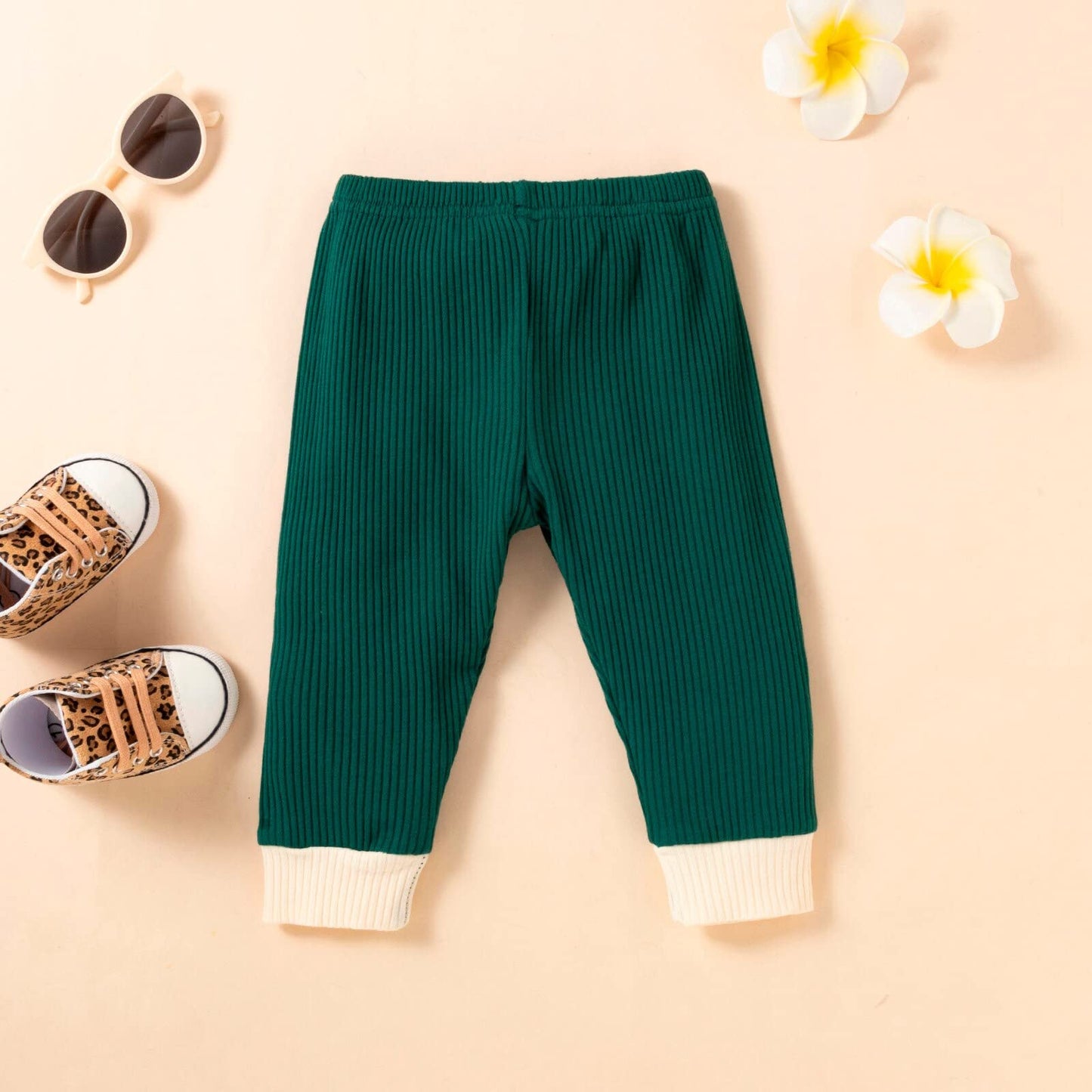 stylesilove Baby Boys Girls Solid Long Sleeve Henley Top & Pants 2pcs Set Unisex Toddler Ribbed Cotton Outfit