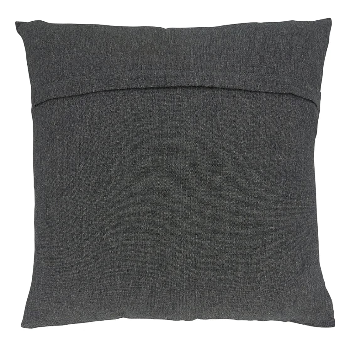 Fennco Styles Embroidered Sheep Cotton Decorative Throw Pillow 18" W x 18" L - Grey Animal Cushion for Home, Couch, Living Room and Office Décor (Natural, Pillow Cover)