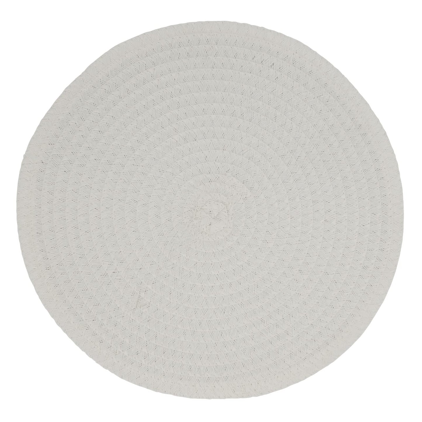 Fennco Styles Modern Everyday Textured Placemats 15 Inches Round, Set of 4 – Black Woven Table Mats for Home, Dining Room Décor, Banquets, Indoor & Outdoor and Special Events