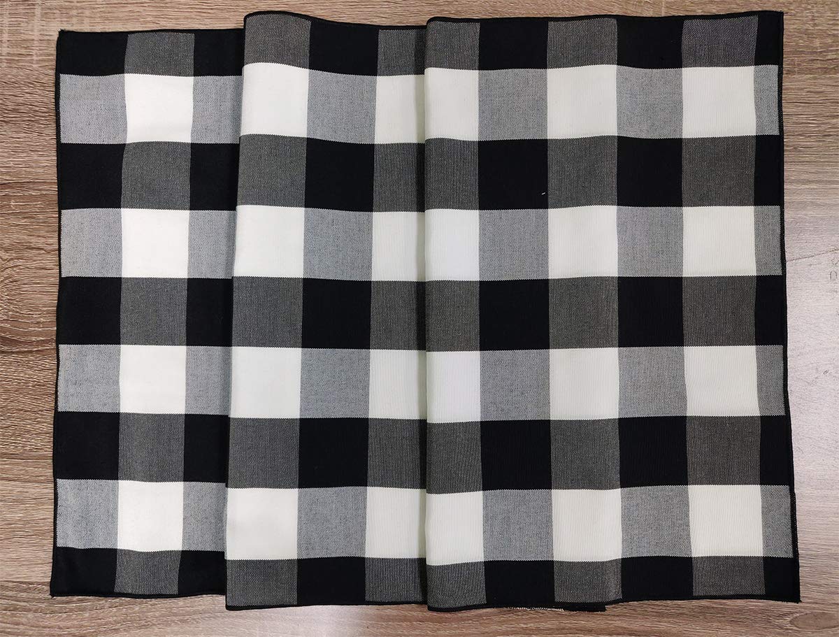 Fennco Styles Buffalo Check Design Table Runner - Handmade in USA - Plaid Rustic Table Cover for Everyday Use, Banquet, Holiday, Family Gathering and Special Occasion