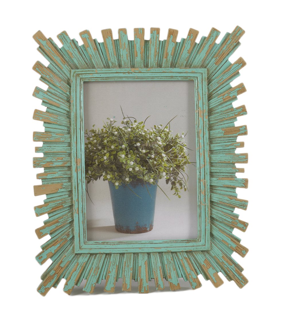 Fennco Styles Shabby Chic Photo Frame, Sea Green (5"x7")