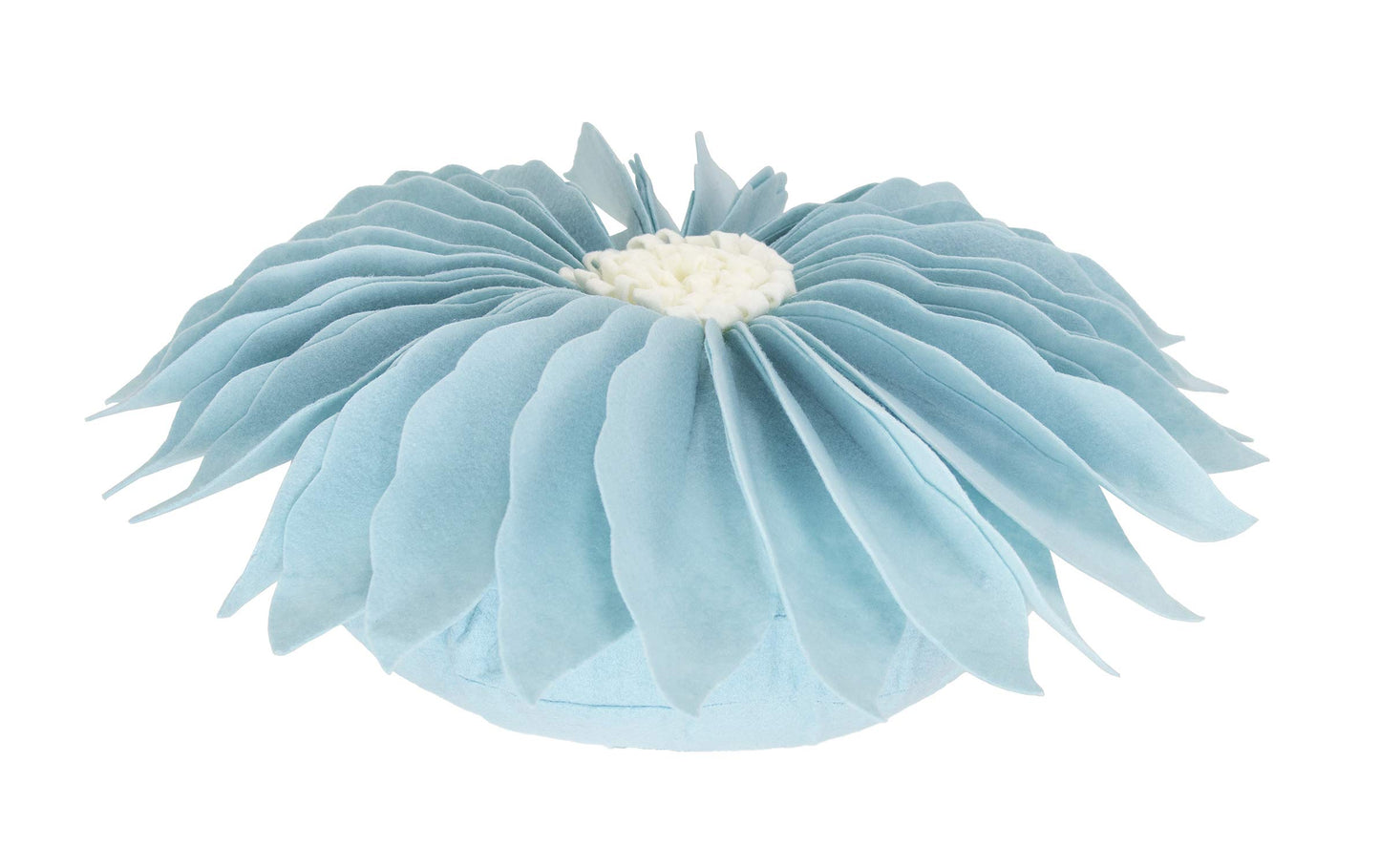 Fennco Styles Handmade Garden 3D Sunflower Decorative Throw Pillow Cover 13" Round - Lilac Floral Pillow Case for Couch, Living Room and Bedroom Décor