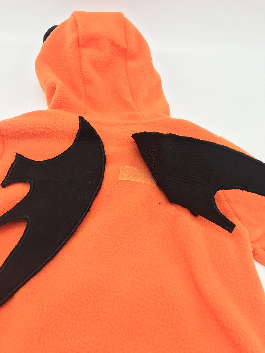 stylesilove Halloween Unisex Toddler Baby Boys Girls Orange Fleece Pumpkin Hooded Long Sleeve Romper
