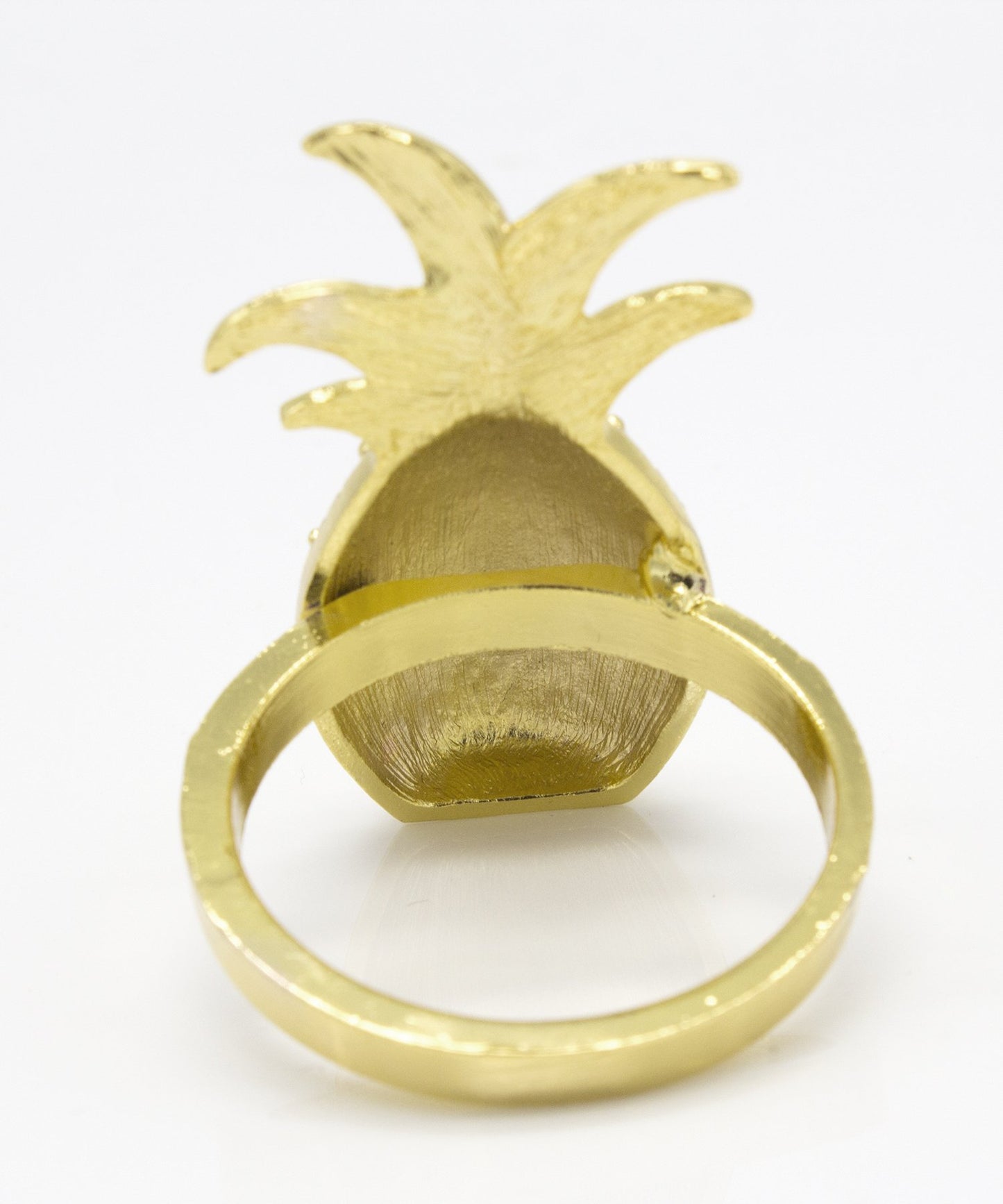 Fennco Styles Stylish Pineapple Metal Napkin Rings - Set of 4