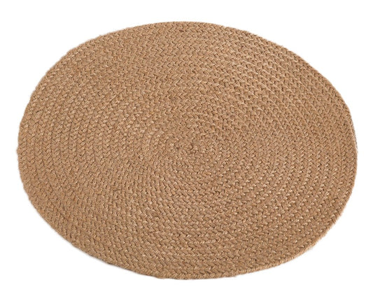 Fennco Styles Jute Natural Design 15-inch Round Placemat - Set of 4