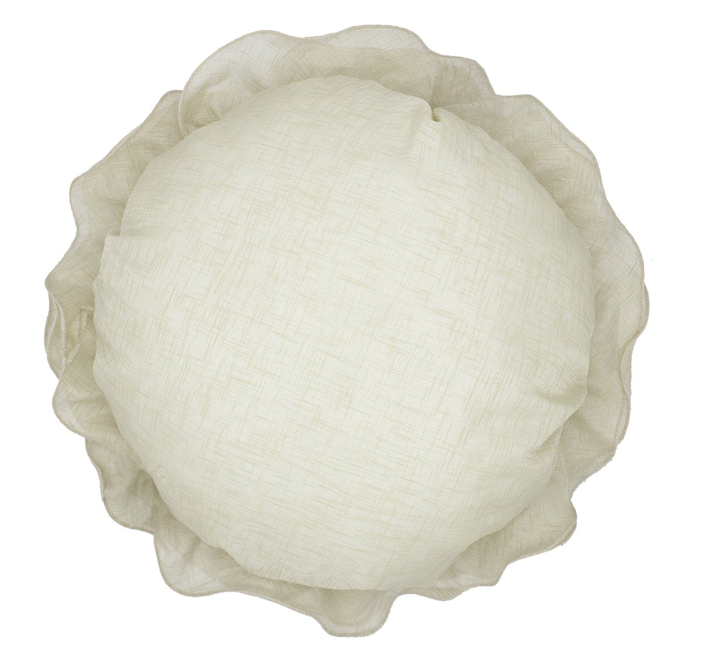 Fennco Styles Beautiful Handmade 3D Rose with Custom Made Fabric Decorative Throw Pillow 16" Round