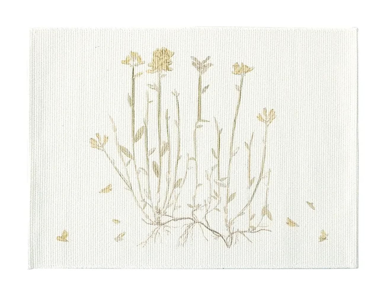 Fennco Styles Botanical Floral Print Cotton Blend Woven Table Placemats 13" W x 19" L, Set of 4 - Flower Design Table Mats for Home Décor, Dining Table, Banquet, Holiday and Family Gathering
