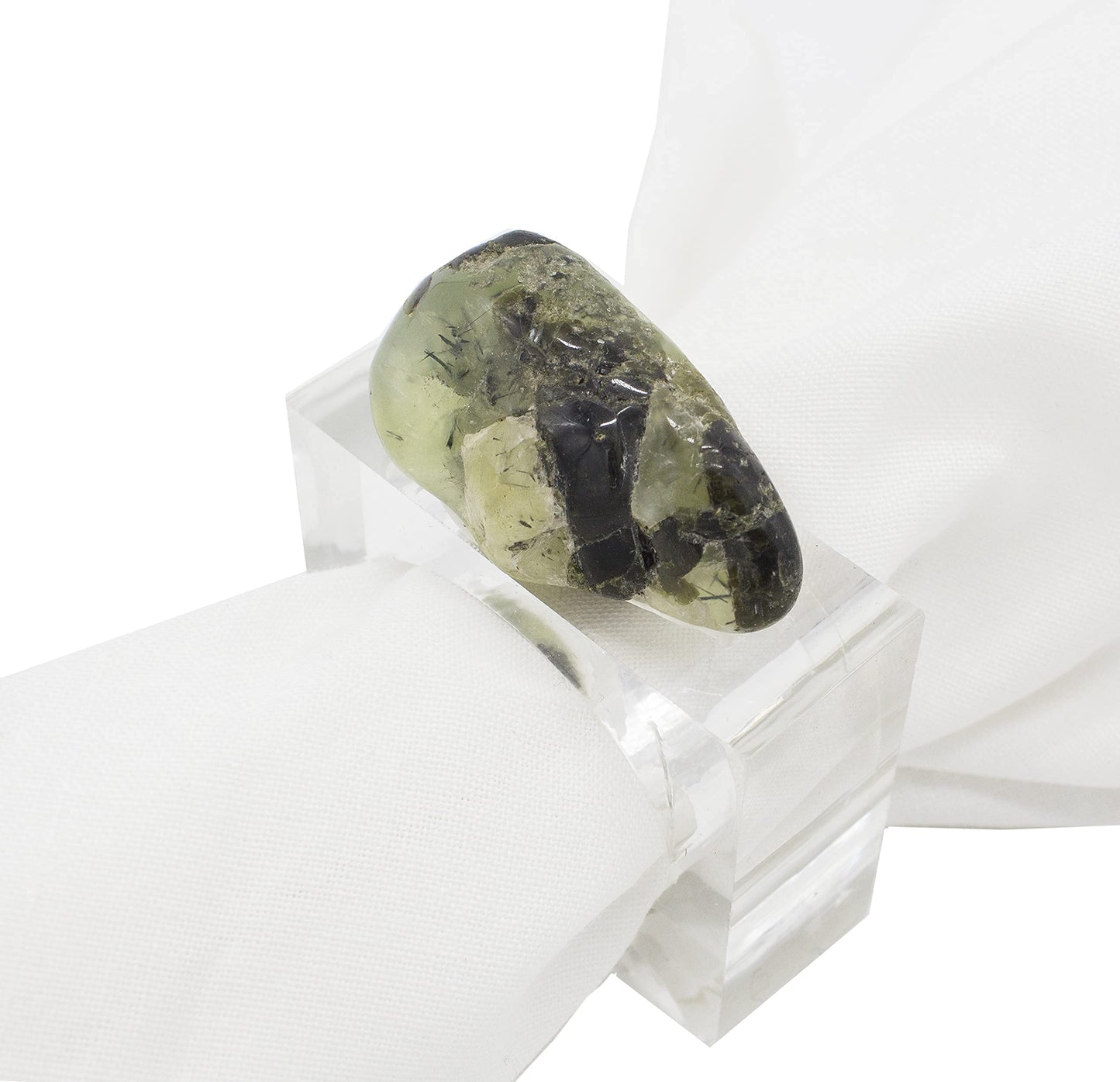 Fennco Styles Natural Stone Napkin Rings, Set of 4 - Natural Rock Napkin Holders for Home Décor, Dining Table, Banquet, Everyday Use and Special Occasion