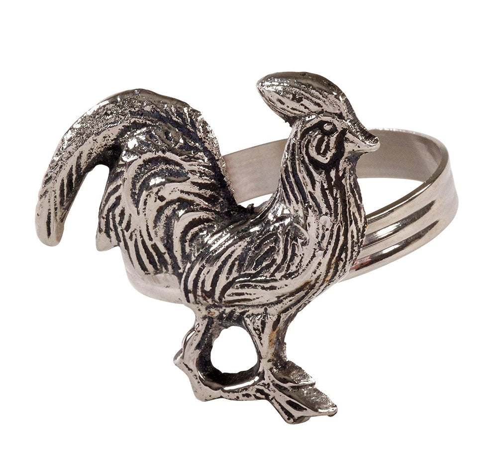 Fennco Styles Classic Brass Design Napkin Rings Holders - Set of 4