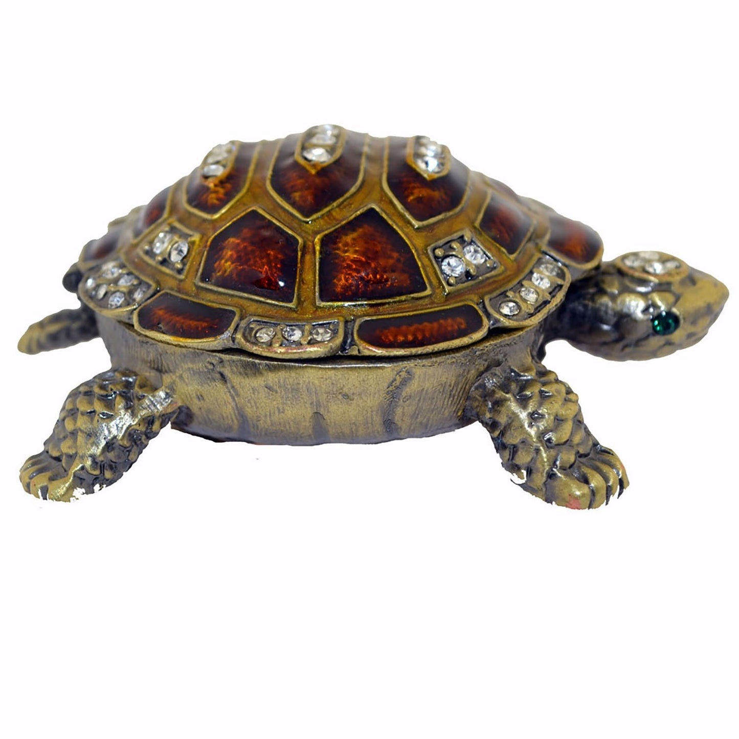 fenncostyles.com Studded Collectible Decorative Jeweled Turtle Trinket Box
