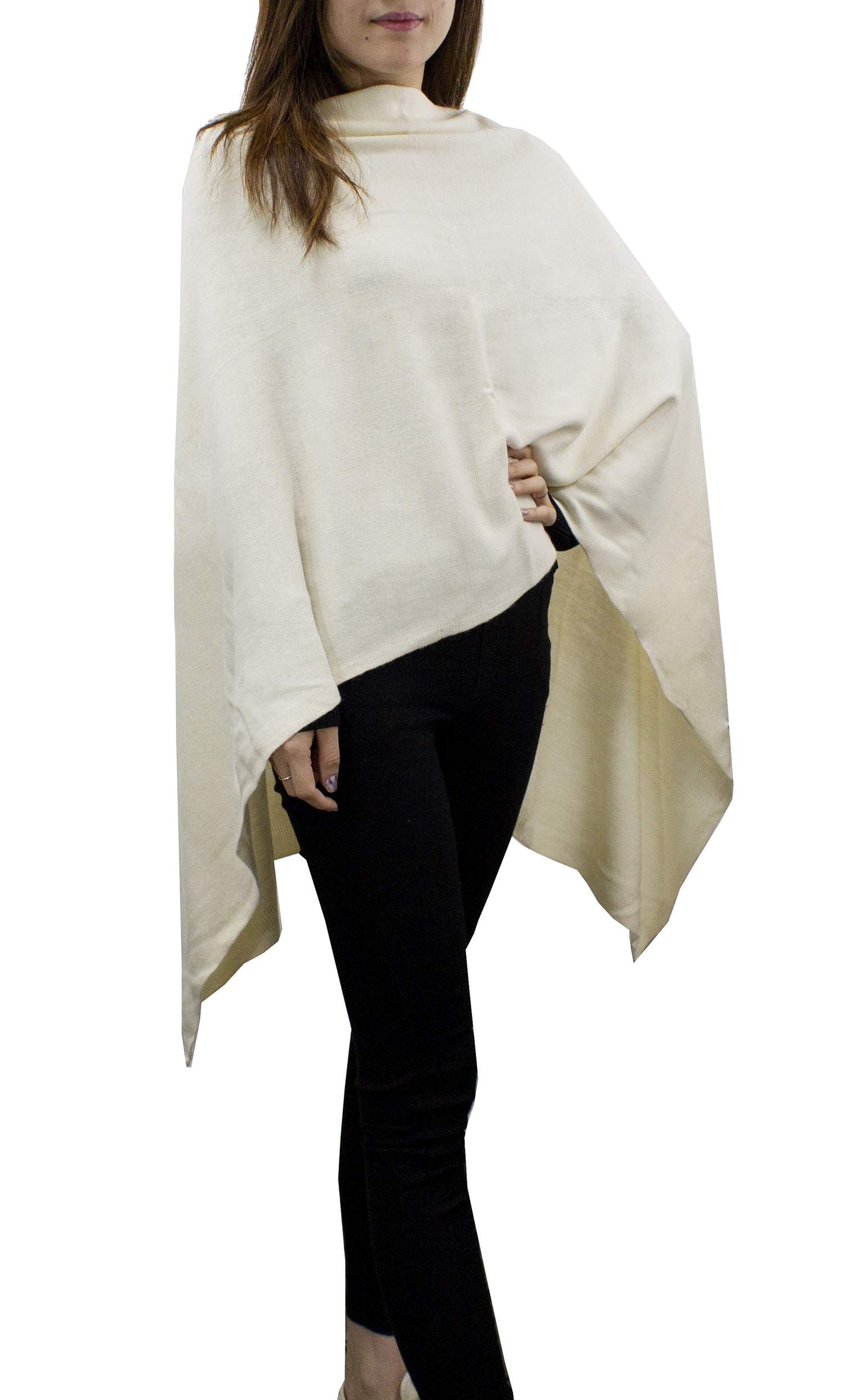 stylesilove Women Ultra Soft Knit Poncho Sweater Pullover Cardigan Lightweight Wrap Topper for All Season