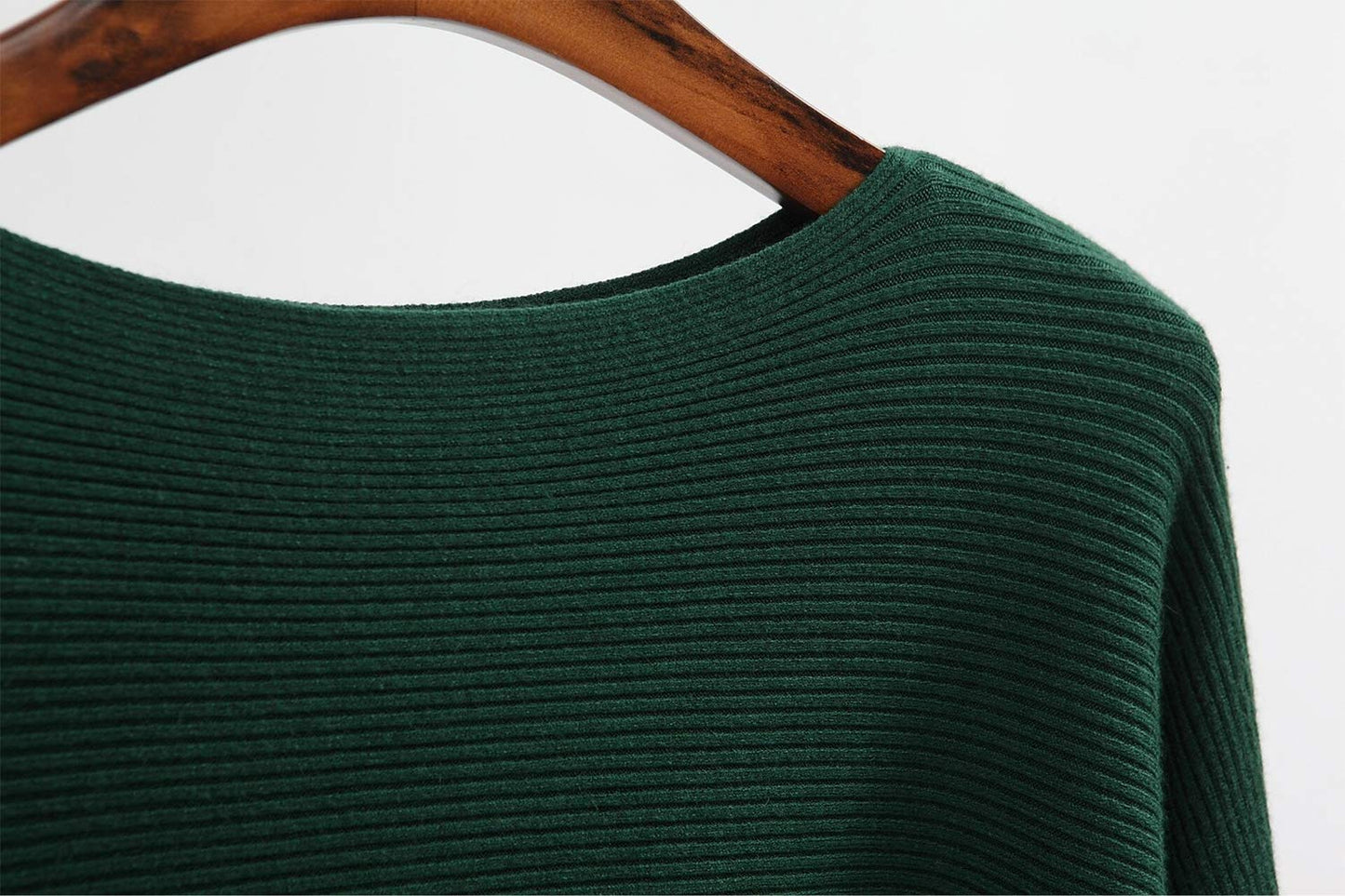 Styles I Love Women Autumn Winter Boat Neck Batwing Sleeve Pullover Knitted Sweater Long Sleeve Loose Top