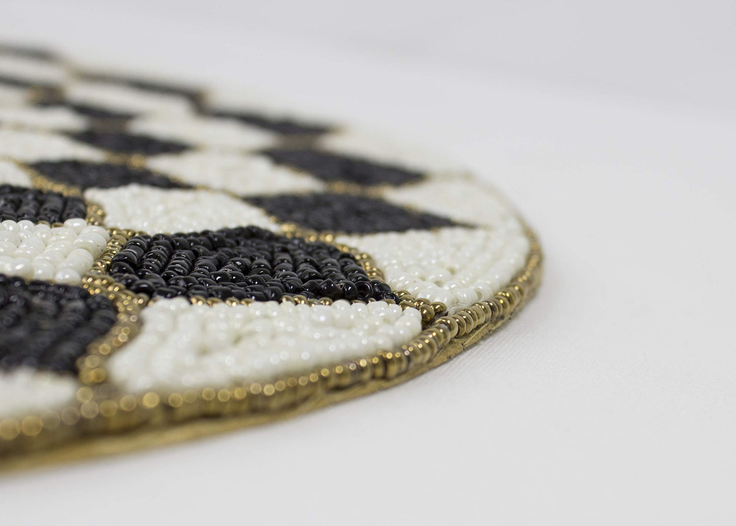 Fennco Styles Elegant Hand Beaded Design Round Placemat - 1 Piece (15" Round)