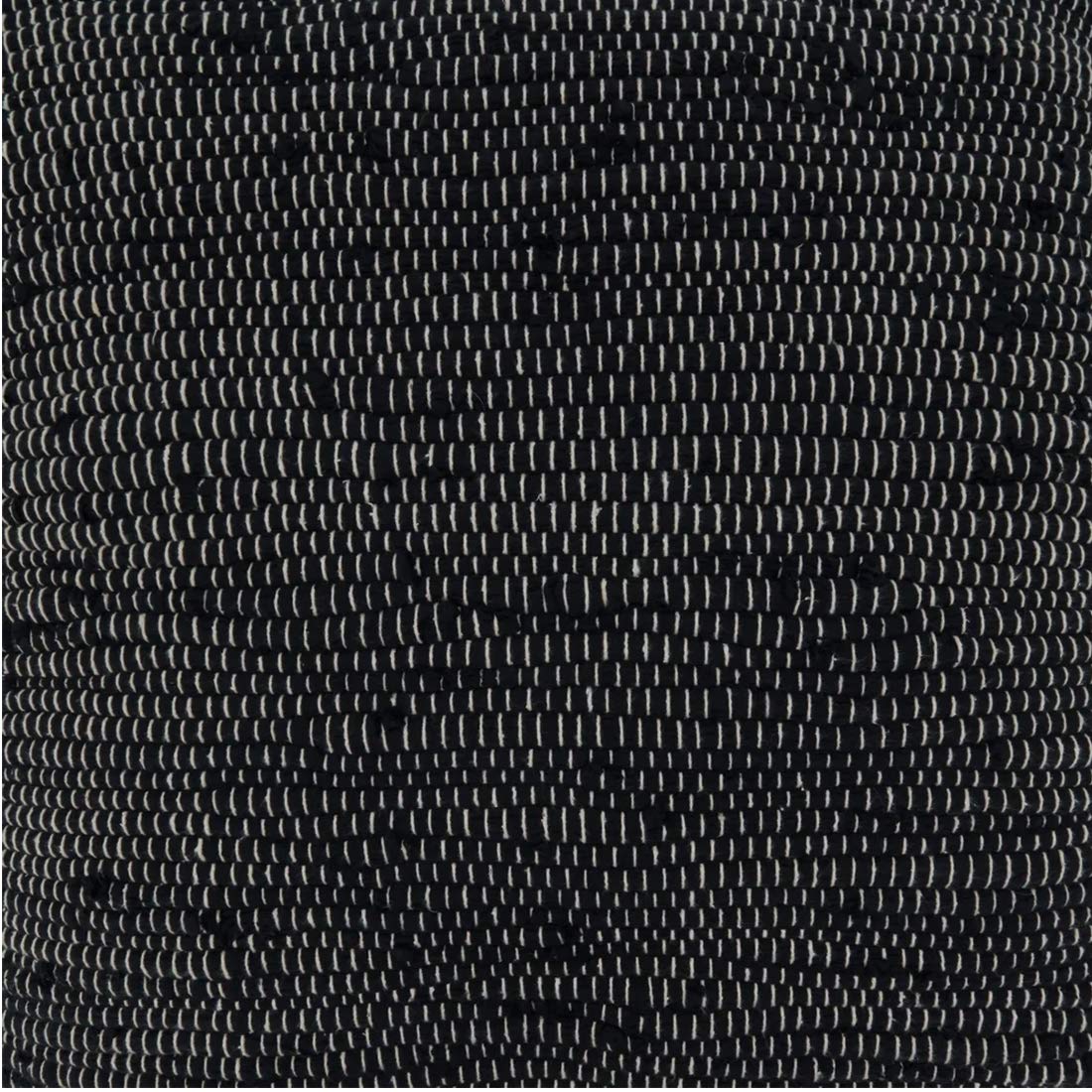 Fennco Styles Unique Chindi Design 100% Cotton Decorative Throw Pillow - Black Accent Pillow for Home, Couch, Living Room and Office Décor