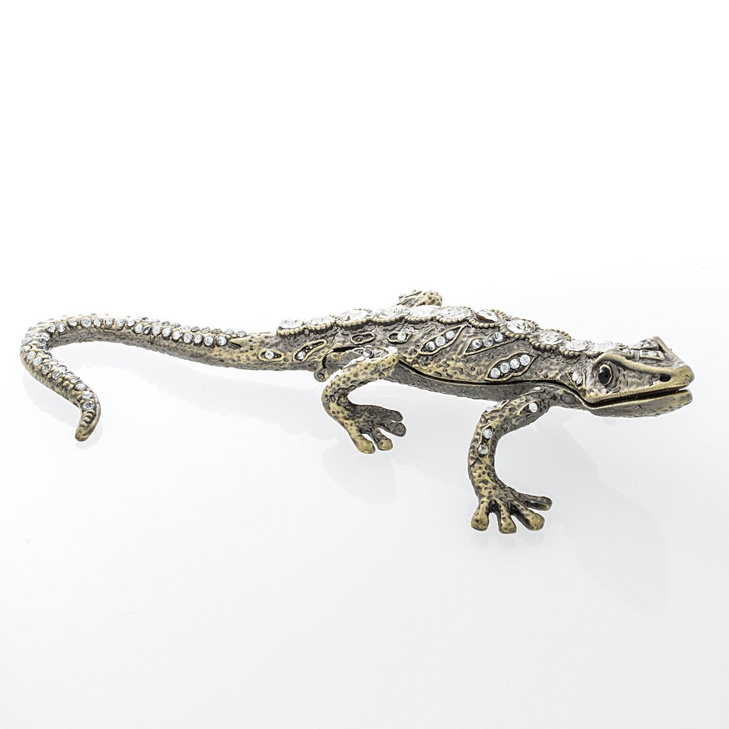 fenncostyles.com Studded Collectible Decorative Jeweled Gecko Trinket Box