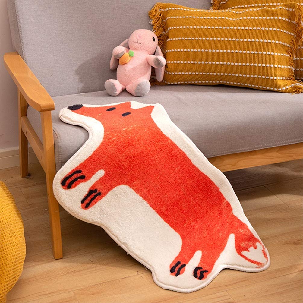 Fennco Styles Kids Cartoon Small Area Rug - Animal Design Soft Non-Slip Carpet Play Mat for Boys Girls Bedroom Décor, Kids Playroom, Living Room, Nursery Décor