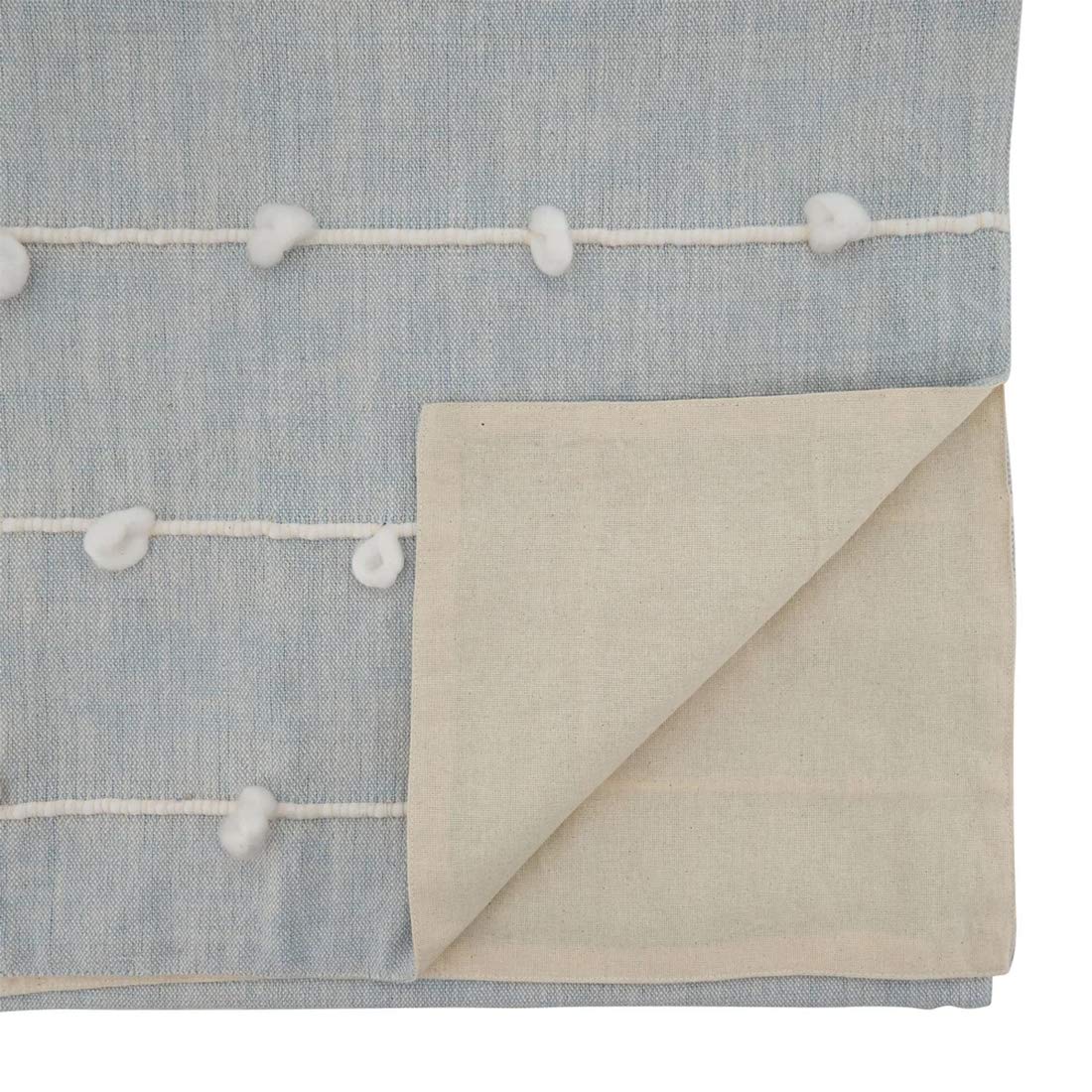 Fennco Styles Knotted Line Design Table Runner 16" W x 72" L - Light Blue Table Cover for Home Décor, Dining Table, Banquet, Family Gathering, Everyday Use and Special Occasion