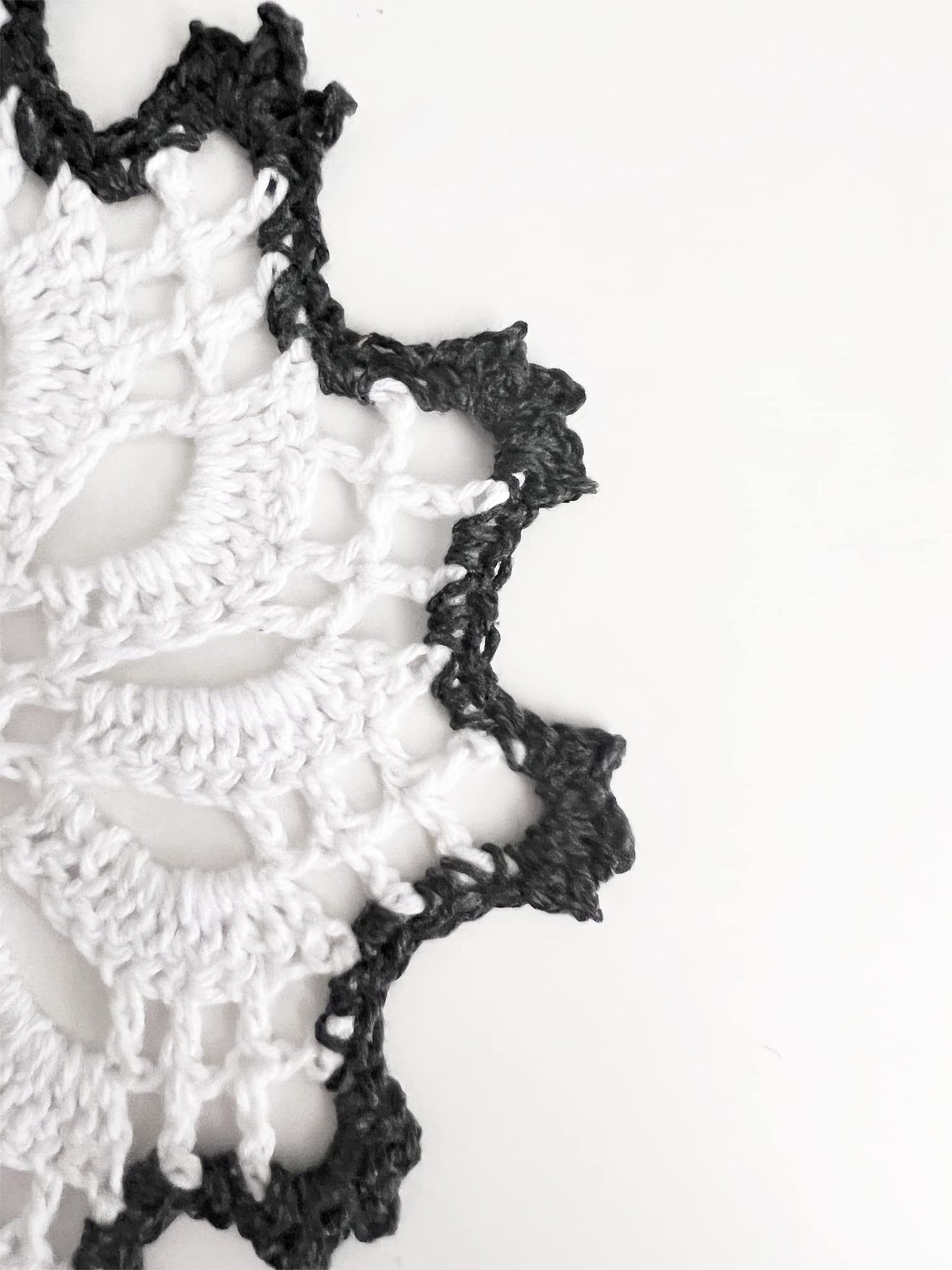 Fennco Styles Handmade Crochet Cotton Whirlwind Two-Tone Doily 6-Inch Round, 2-Piece - Drink Coaster for Everyday Use, Holiday, Farmhouse Décor, Cocktail, Tea Party, Special Occasion