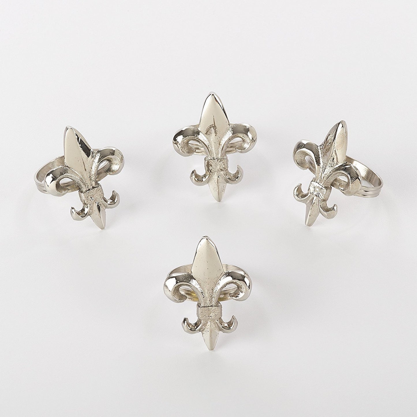 Fennco Styles Collection Fleur De Lis Design Napkin Ring - Set of 4