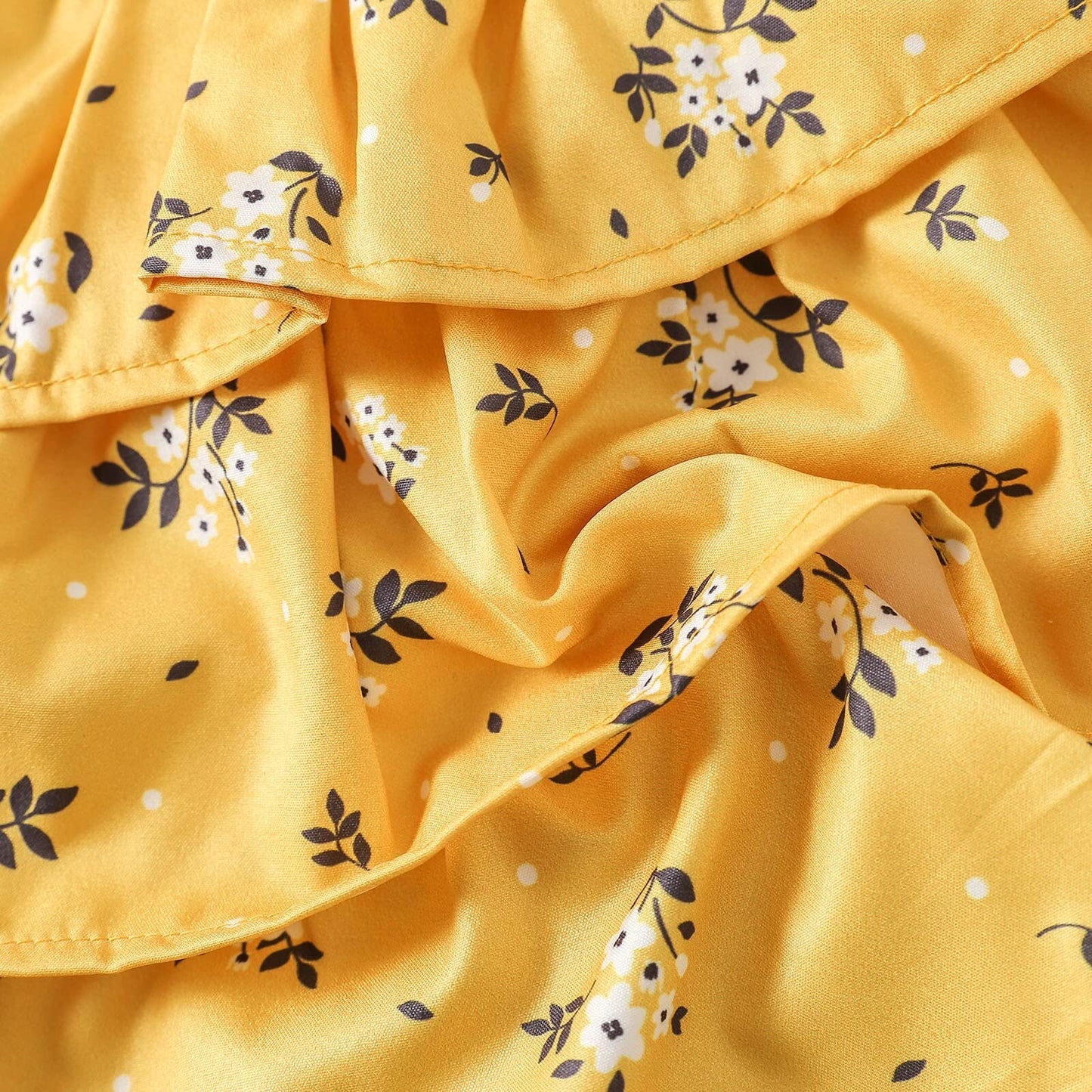 stylesilove Baby Toddler Girls Floral Print Smocked Tiered Sleeveless Dress & Headband 2pcs Summer Ruffle Sundress Outfit