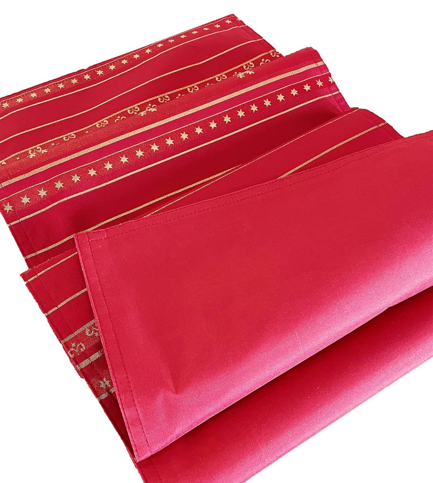 Fennco Styles Holiday Snowflake Printed Table Runner 16" W x 54" W - Red Woven Table Cover for Home Décor, Banquet, Family Gathering, Christmas, Special Occasion