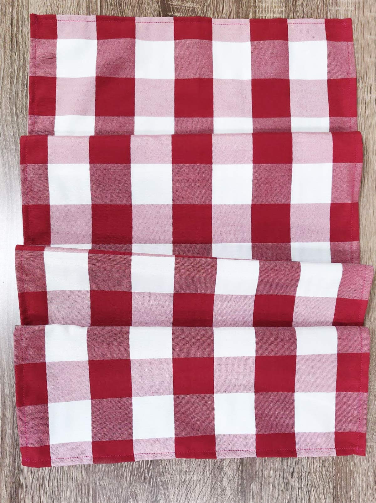 Fennco Styles Buffalo Check Design Table Runner - Handmade in USA - Plaid Rustic Table Cover for Everyday Use, Banquet, Holiday, Family Gathering and Special Occasion