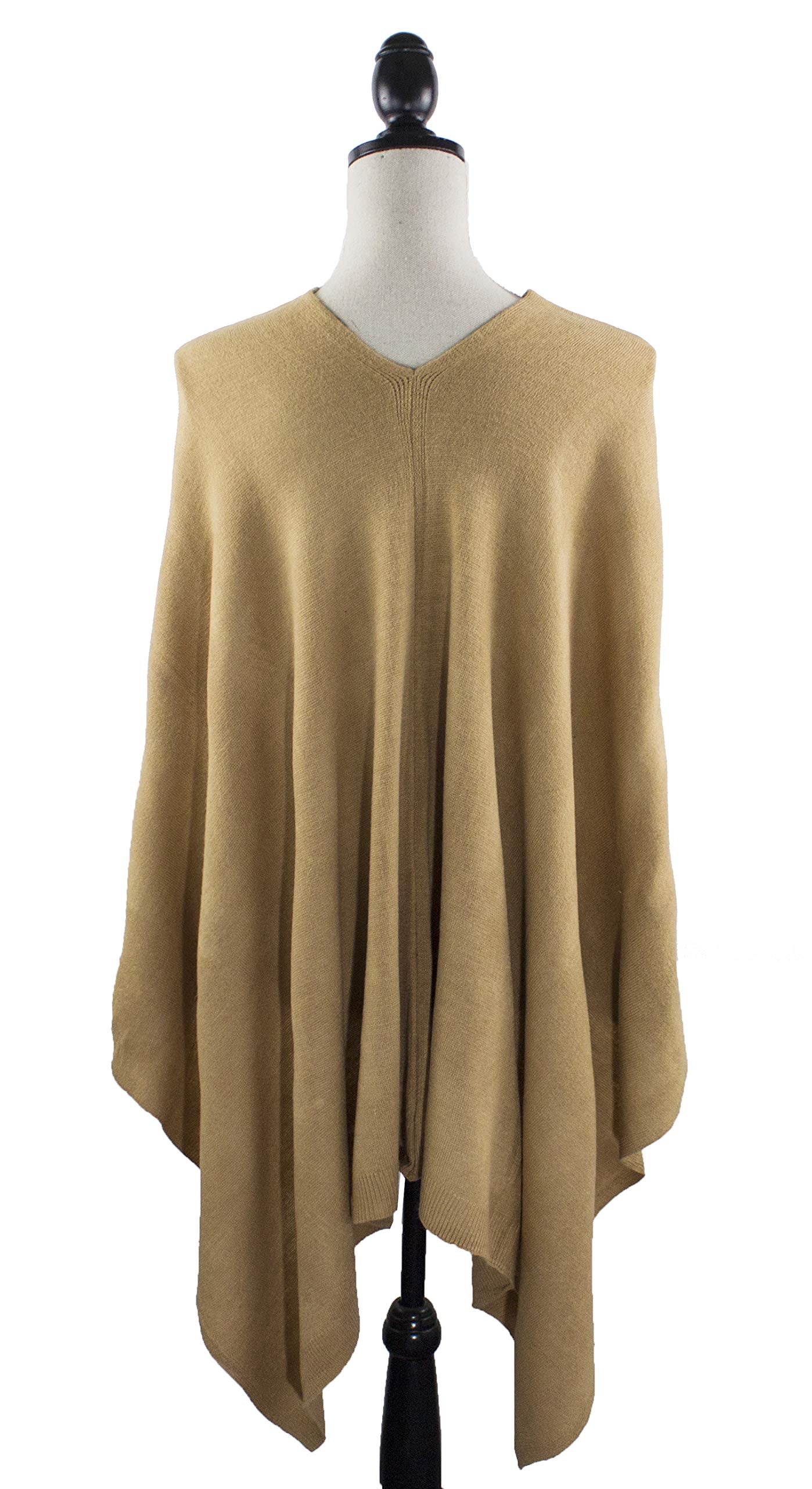 stylesilove Women Ultra Soft Knit Poncho Sweater Pullover Cardigan Lightweight Wrap Topper for All Season