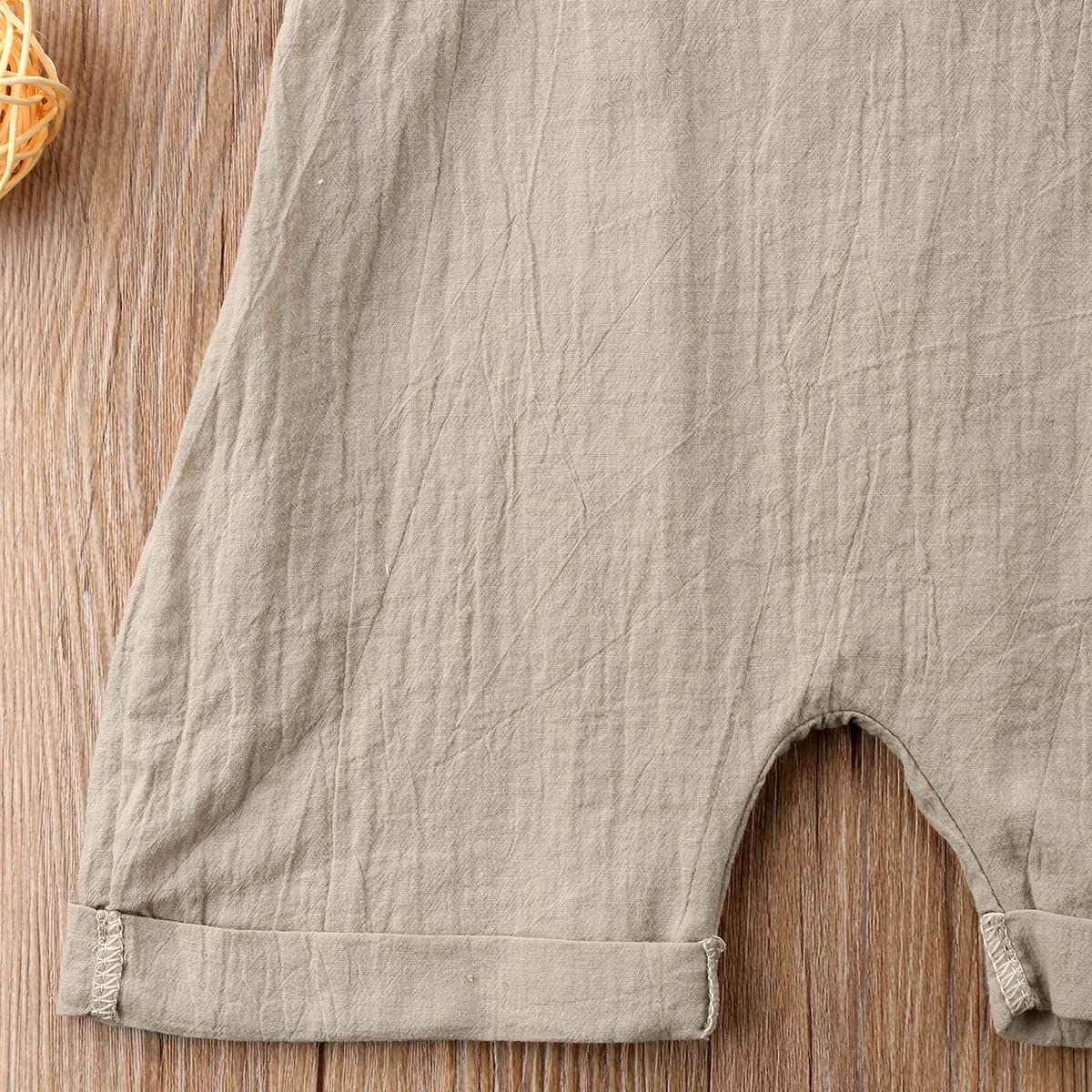 stylesilove Unisex Baby Solid Sleeveless Jumpsuit Romper Cotton Overalls Toddler Boys Girls Backless Romper Summer Outfit