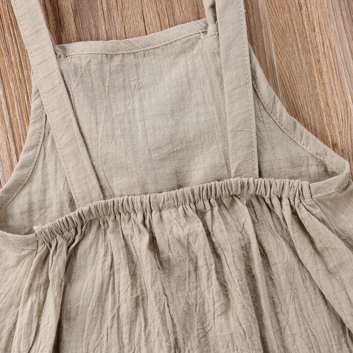 stylesilove Unisex Baby Solid Sleeveless Jumpsuit Romper Cotton Overalls Toddler Boys Girls Backless Romper Summer Outfit