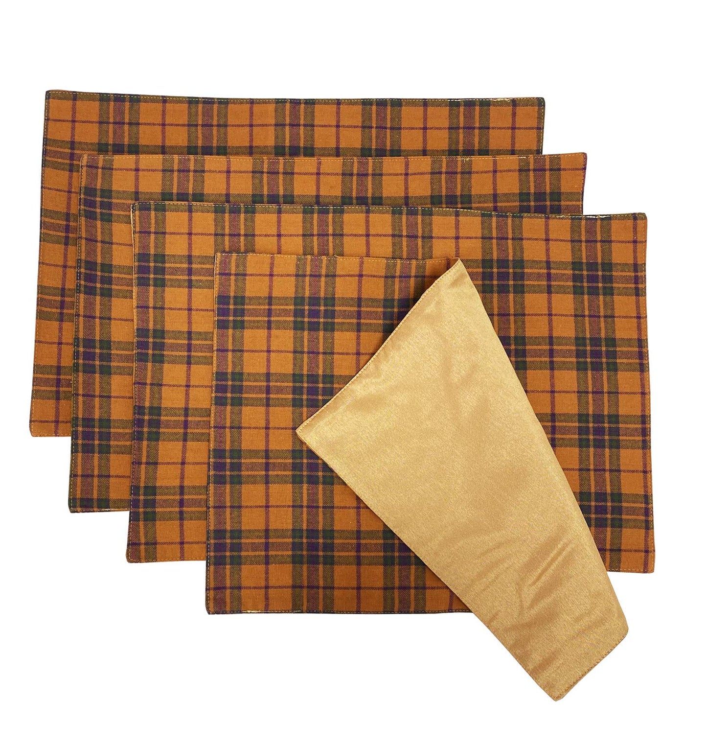 Fennco Styles Rustic Tartan Plaid Cotton Table Runner 16" W x 72" L - Terracotta Table Cover for Home Décor, Dining Table, Banquets, Holiday and Everyday Use