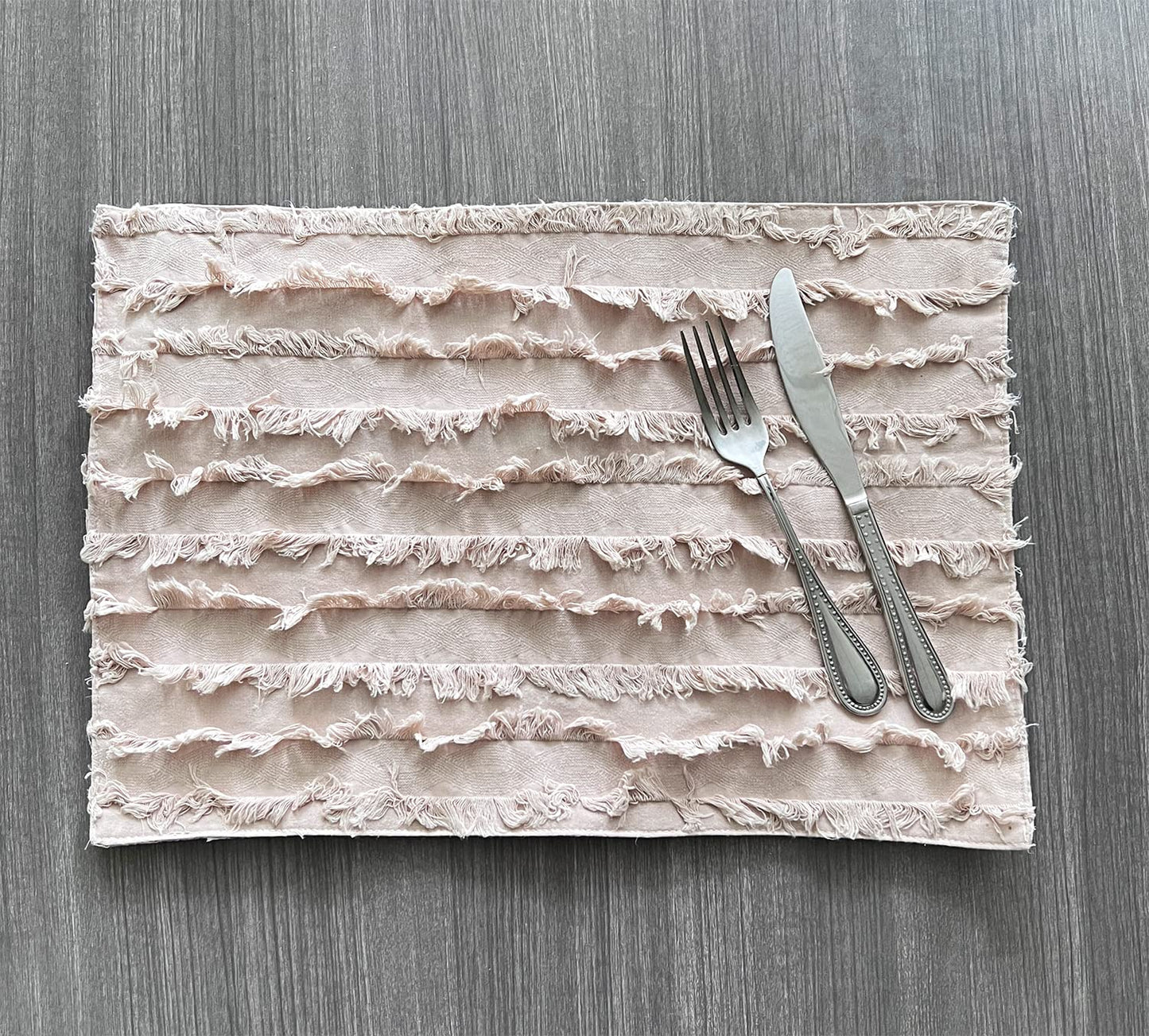 Fennco Styles Modern Fringe Stripe Cotton Table Runner 15" W x 72" L - Table Cover for Home Décor, Dining Table, Banquet, Everyday Use and Special Occasion