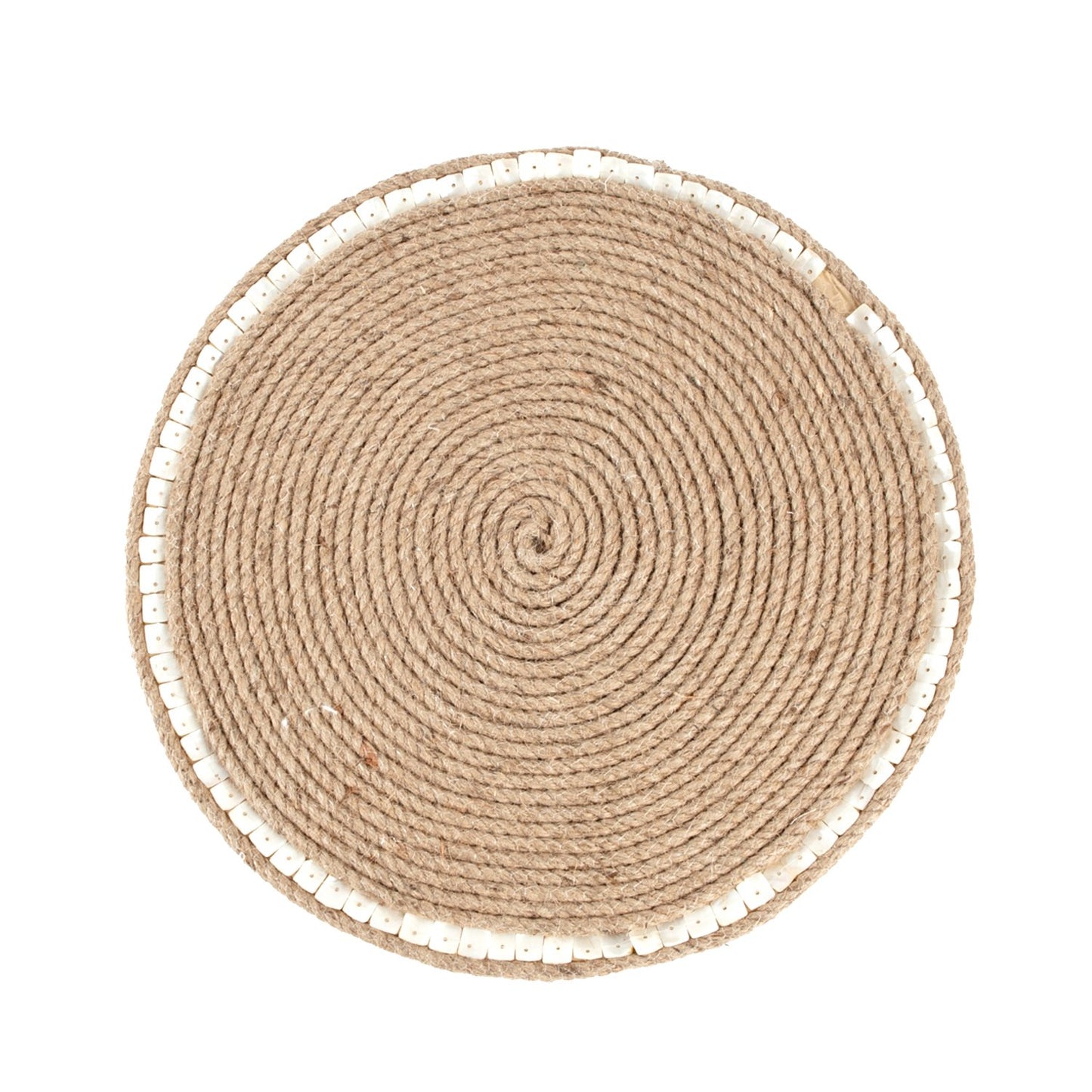 Fennco Styles Cebu Jute Design Placemat 15-inch Round Elegant Placemat - 1-Piece