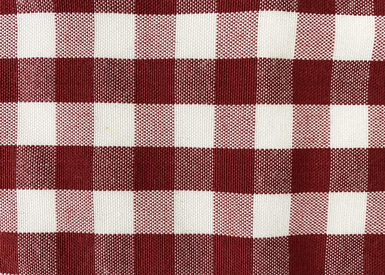Fennco Styles Handmade Reversible Checkered Border Design Table Runner - Check Table Cover for Home, Dining Table, Banquet and Special Occasion