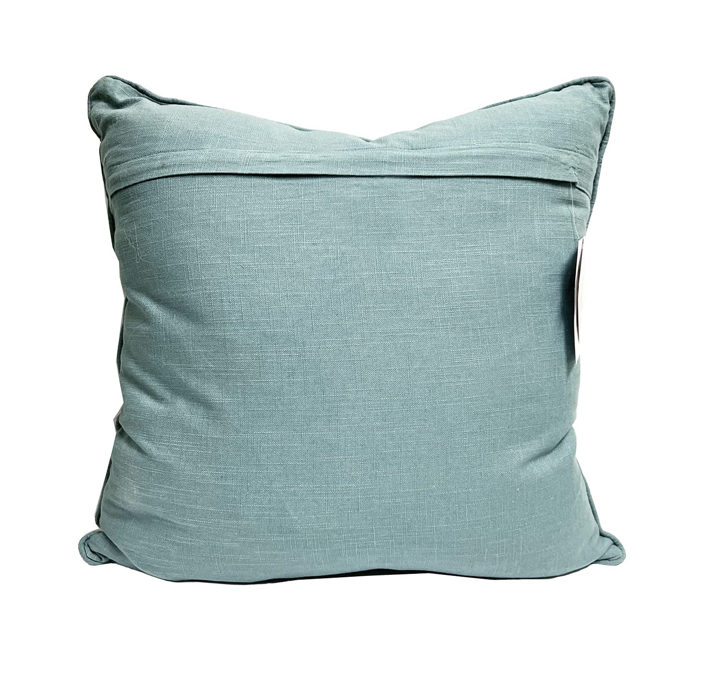 Fennco Styles Hand Beaded Bellissima Zigzag Down Filled Throw Pillow, 17-inch Square