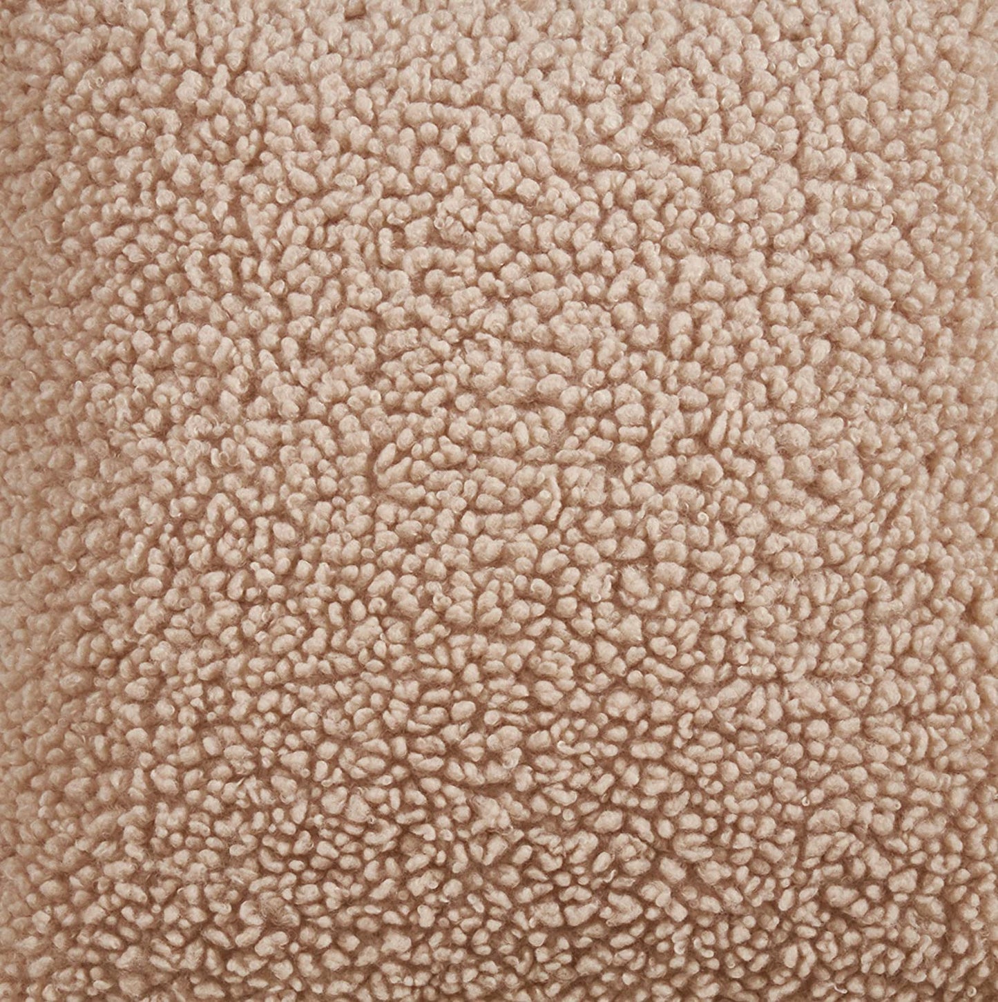 Fennco Styles Cuddly Faux Fur Decorative Throw Pillow Cover 18" W x 18" L – Natural Plush Cushion Case for Couch, Bedroom, Living Room and Office Décor