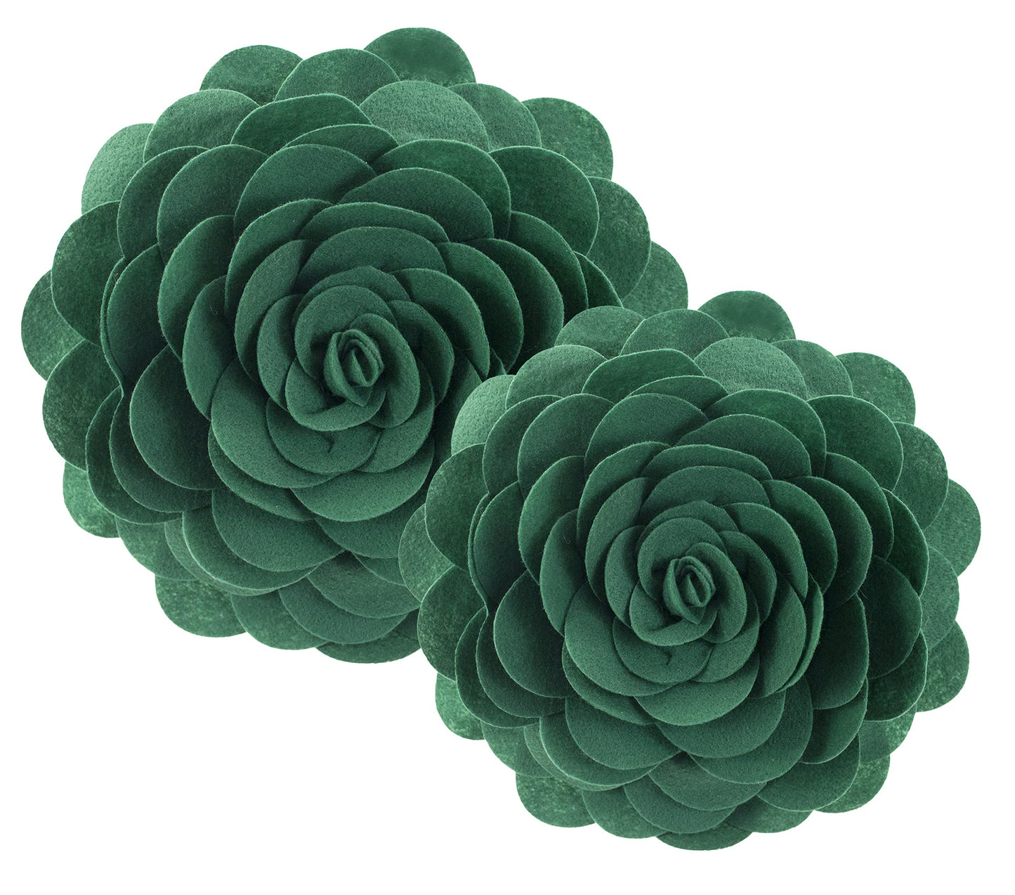 Fennco Styles Eva's Flower Throw Pillow 13" Round - Cute Flower Shaped Decorative Filled Floral Accent Pillow for Home, Couch, Bed, Sofa, Living Room