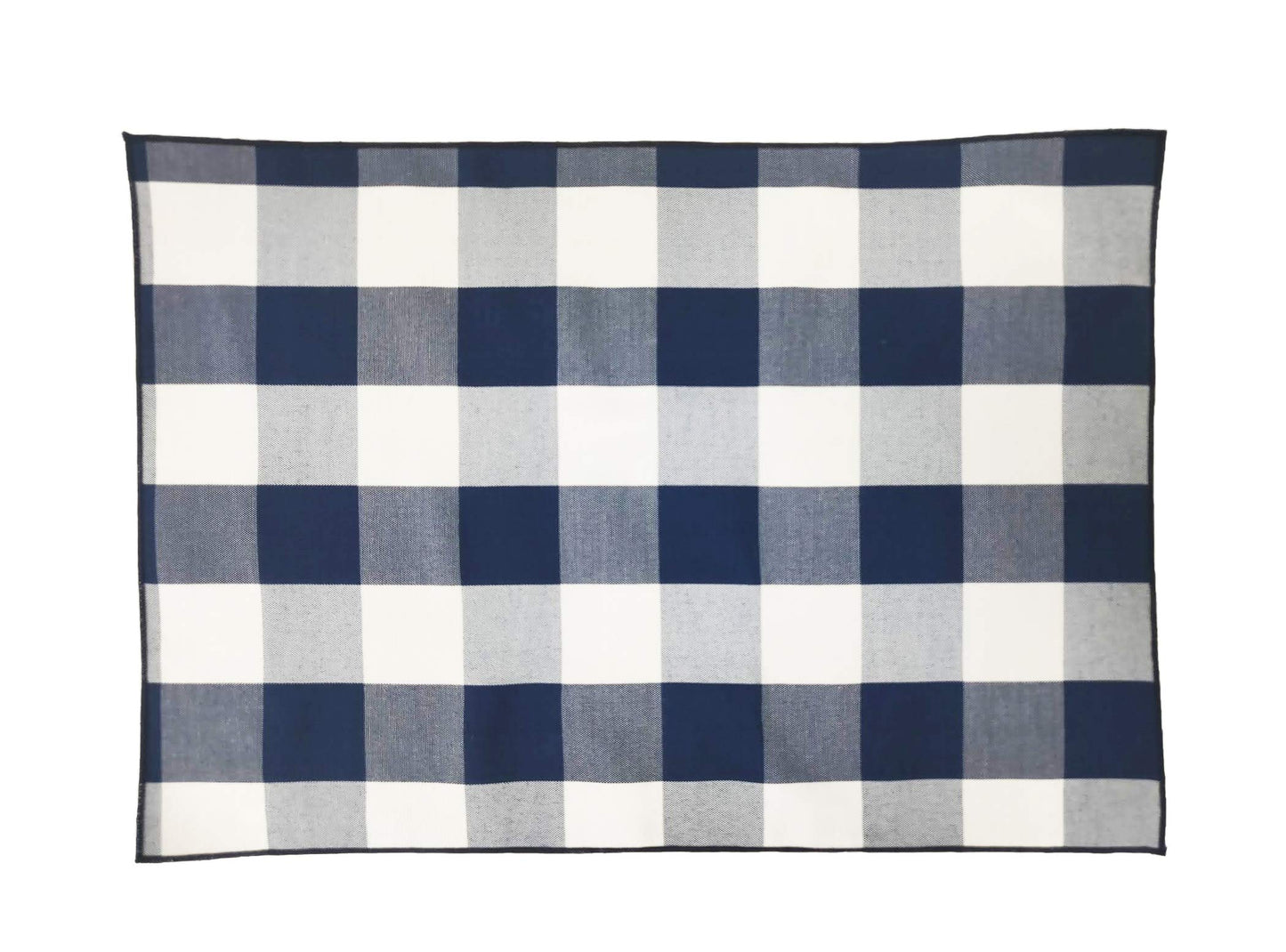 Fennco Styles Buffalo Check Double Layers Reversible Placemats 14" W x 20" L, Set of 4 - Handmade in USA - Plaid Table Mats for Everyday Use, Banquet, Holiday, Family Gathering, Special Occasion