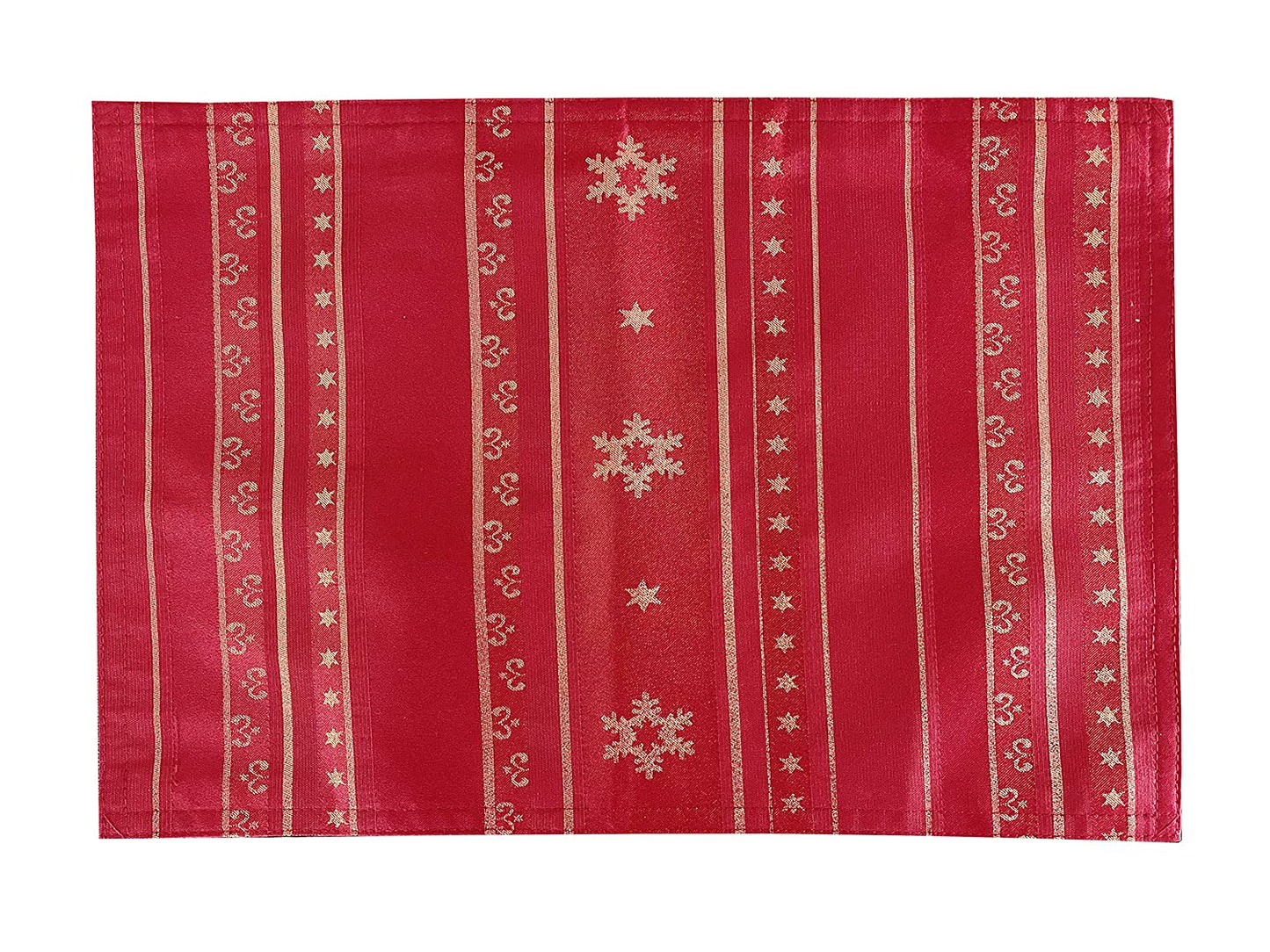 Fennco Styles Holiday Snowflake Printed Table Runner 16" W x 54" W - Red Woven Table Cover for Home Décor, Banquet, Family Gathering, Christmas, Special Occasion