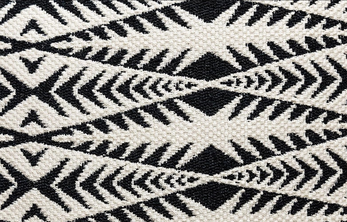 Fennco Styles Jacquard Moroccan Diamond Decorative Filled Throw Pillow 18" W X 18" L - Black Woven Soft Cushion for Home, Couch, Bedroom, Living Room and Office Décor