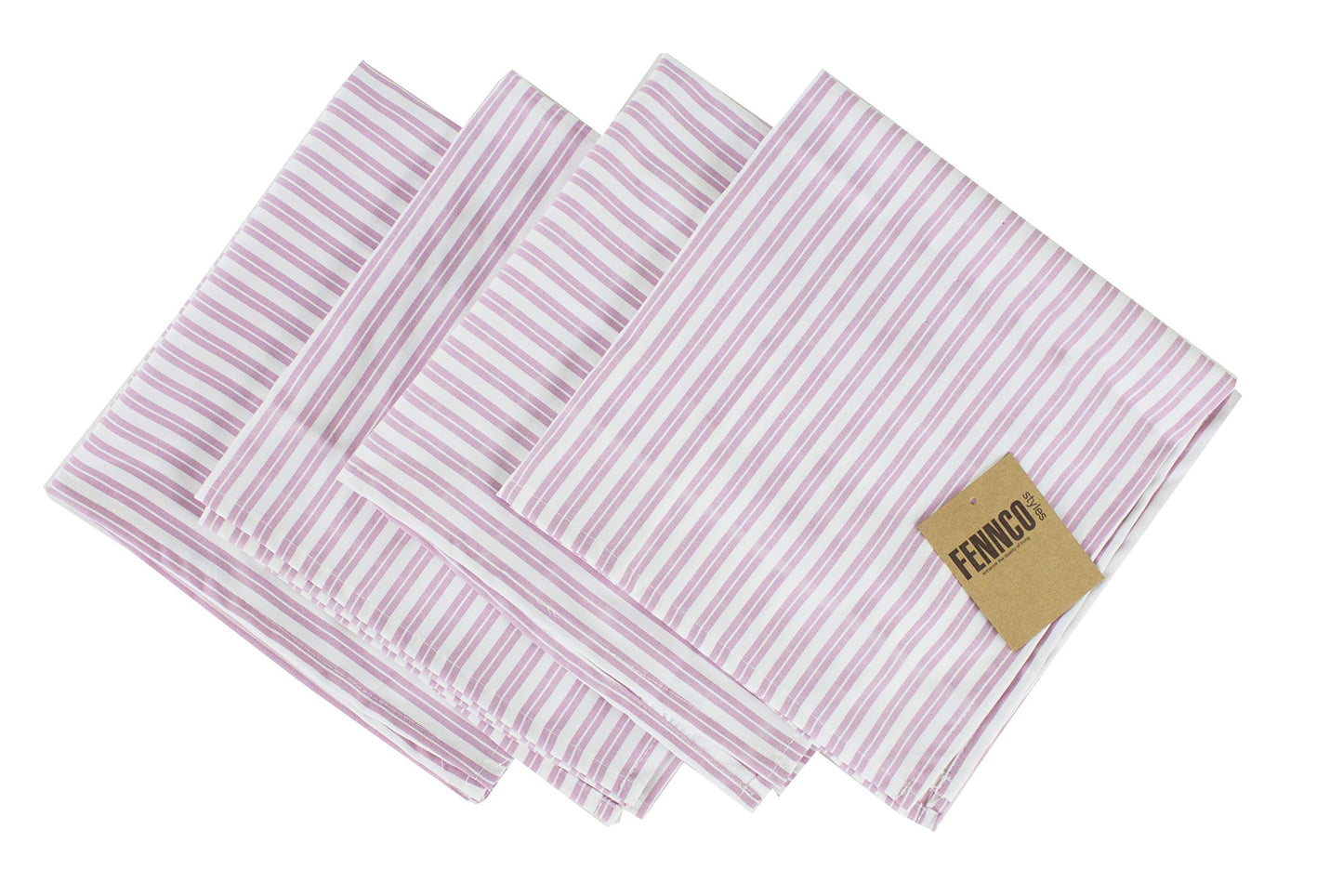 Fennco Styles Classic Striped Tablecloth for Everyday Use, Family Gathering, Special Events and Home Décor