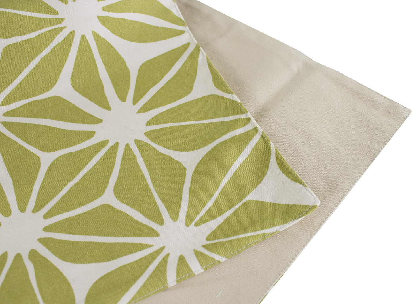 Fennco Styles Poinsettia Print 13 x 59 Inch Cotton Table Runner - Green Table Runner for Holiday Decor, Banquest, Special Events, Family Gathering and Everyday Use