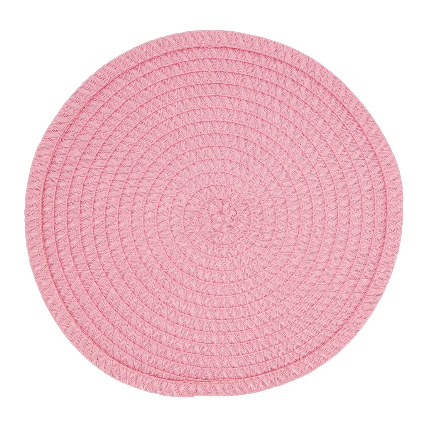 Fennco Styles Modern Everyday Textured Placemats 15 Inches Round, Set of 4 – Black Woven Table Mats for Home, Dining Room Décor, Banquets, Indoor & Outdoor and Special Events