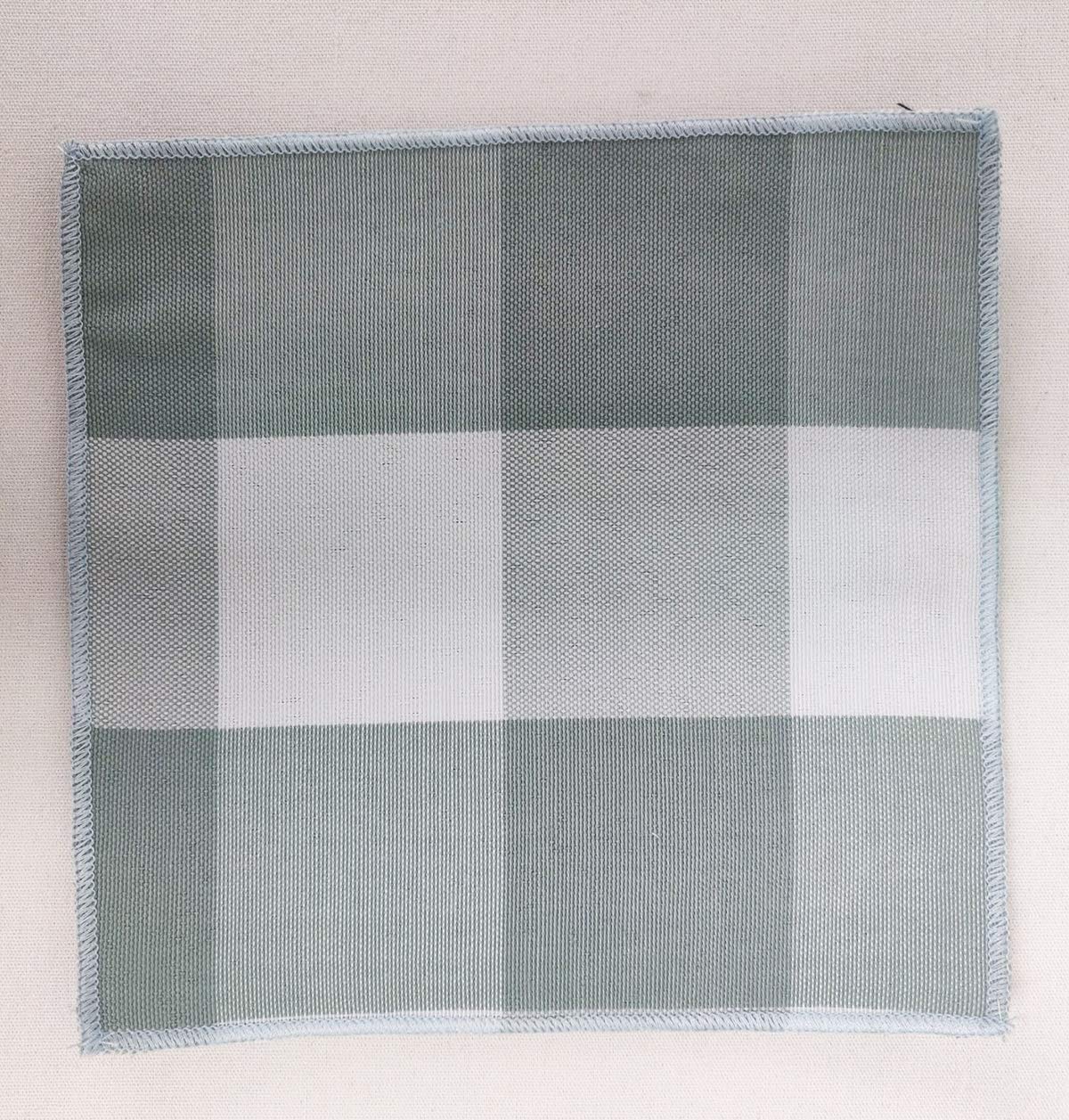 Fennco Styles Buffalo Check Double Layers Reversible Coasters 6"W x 6"L, Set of 4 - Handmade in USA - Plaid Cocktail Napkins for Everyday Use and Special Occasion