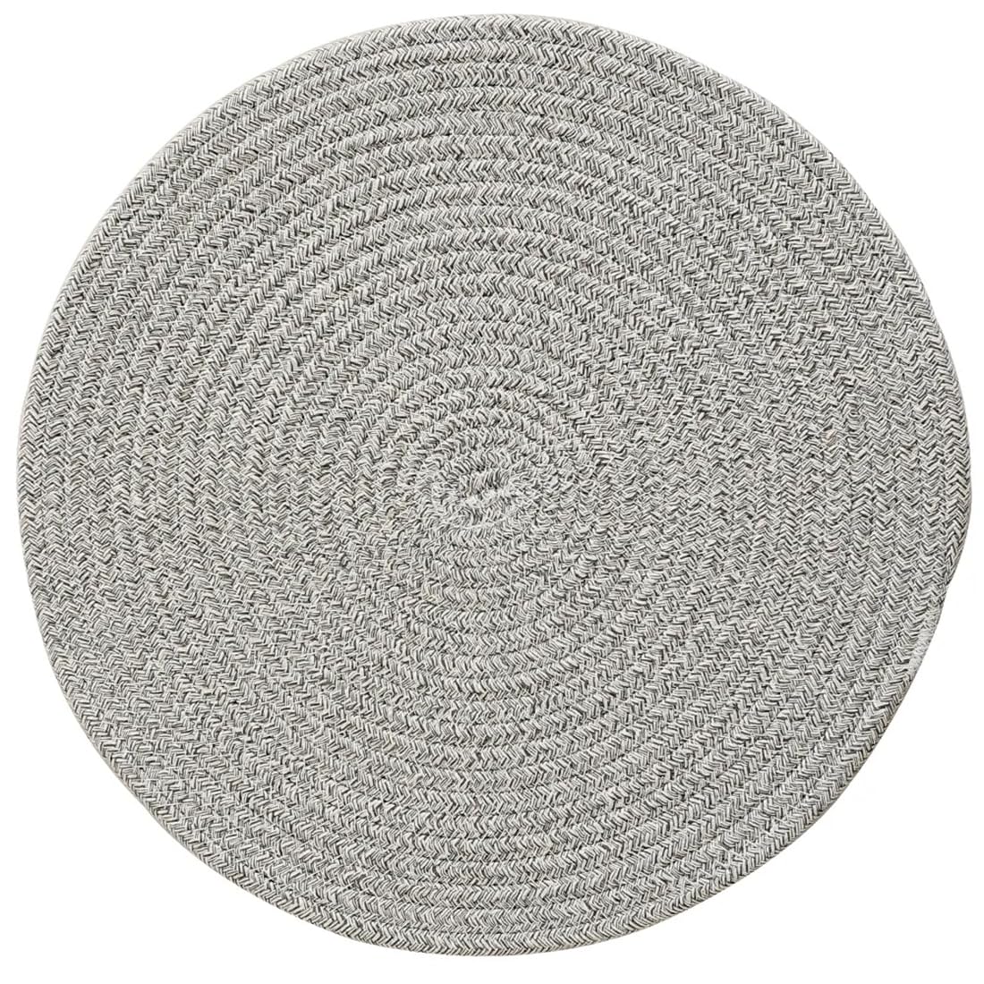 Fennco Styles Braided Design Solid Everyday Placemats 12" Round, Set of 4 - Textured Heat Resistant Insulation Table Mats for Home, Kitchen Décor, Dining Table, Banquets, Holidays