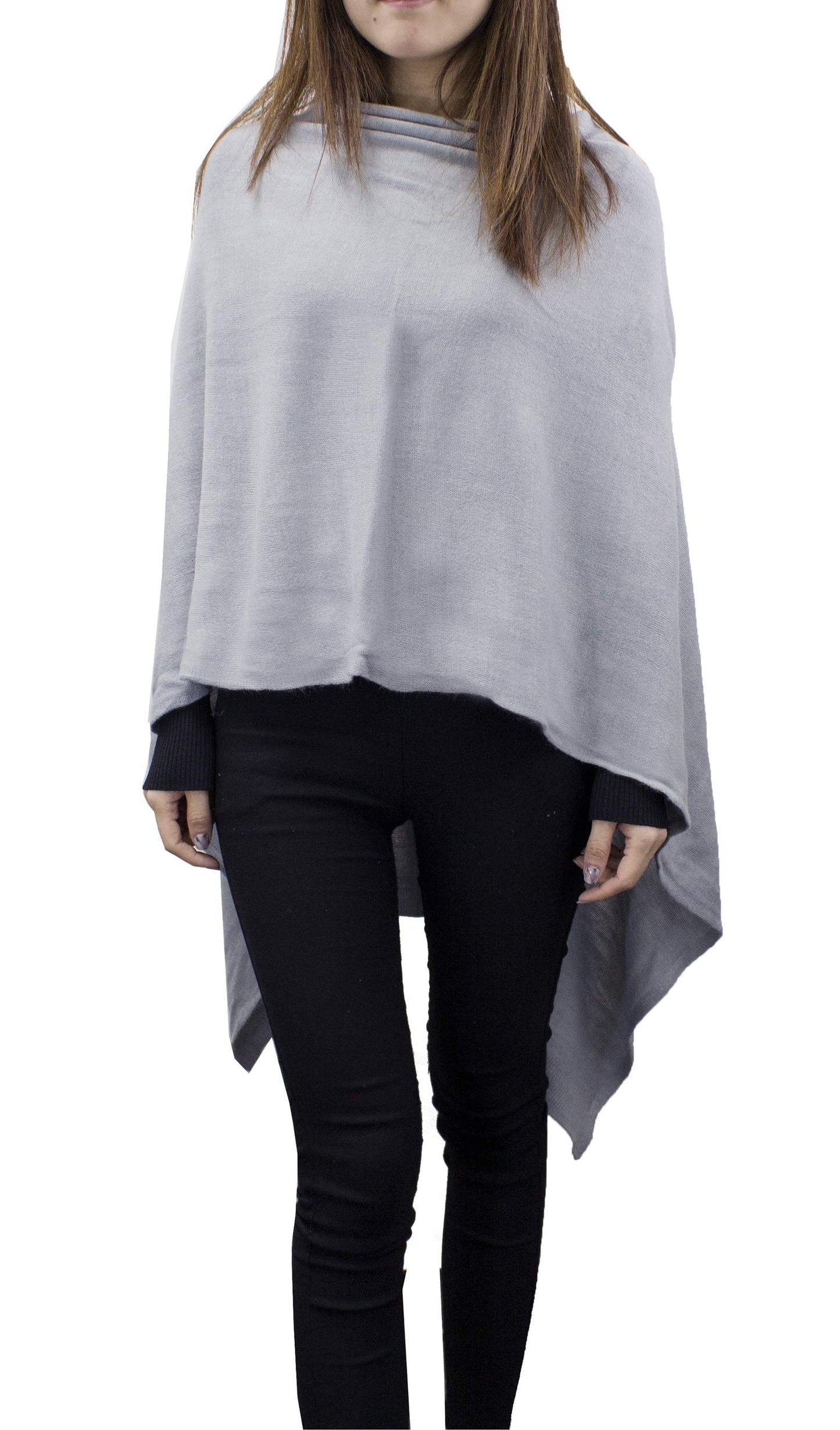 stylesilove Women Ultra Soft Knit Poncho Sweater Pullover Cardigan Lightweight Wrap Topper for All Season
