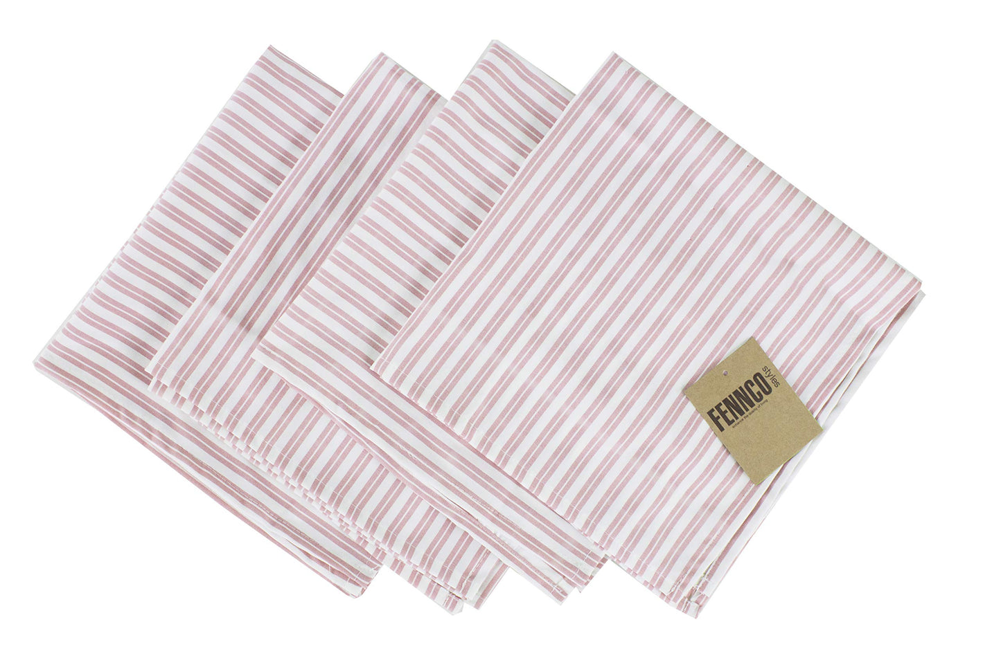 Fennco Styles Classic Striped Tablecloth for Everyday Use, Family Gathering, Special Events and Home Décor