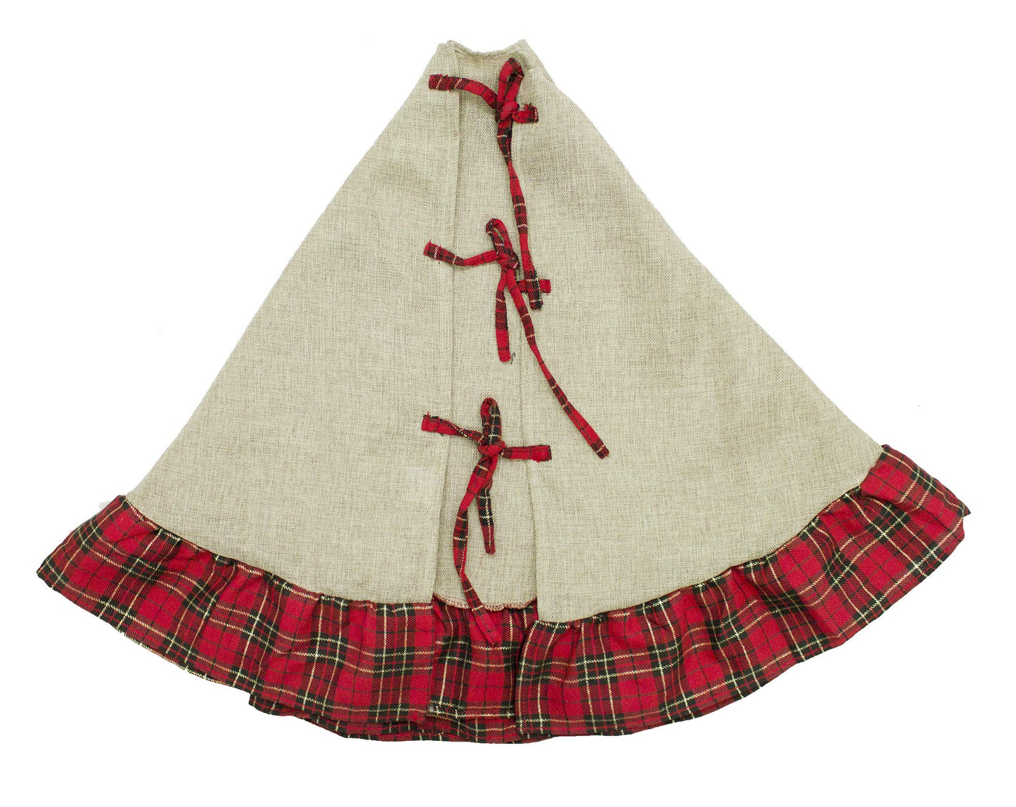 Fennco Styles Holiday Tartan Plaid Dazzle Christmas Decorative Tree Skirt