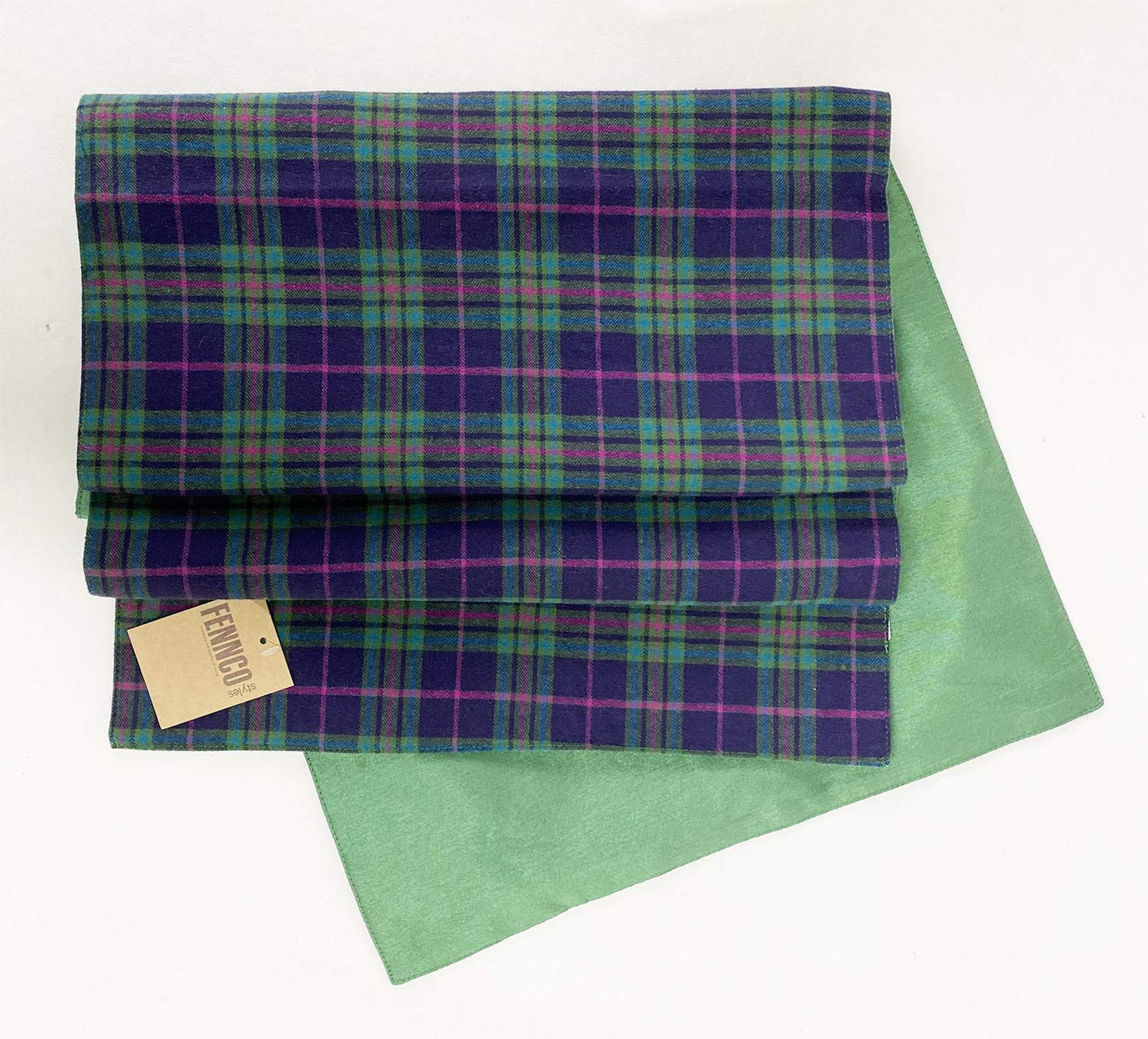 Fennco Styles Rustic Tartan Plaid Cotton Table Runner 16" W x 72" L - Terracotta Table Cover for Home Décor, Dining Table, Banquets, Holiday and Everyday Use
